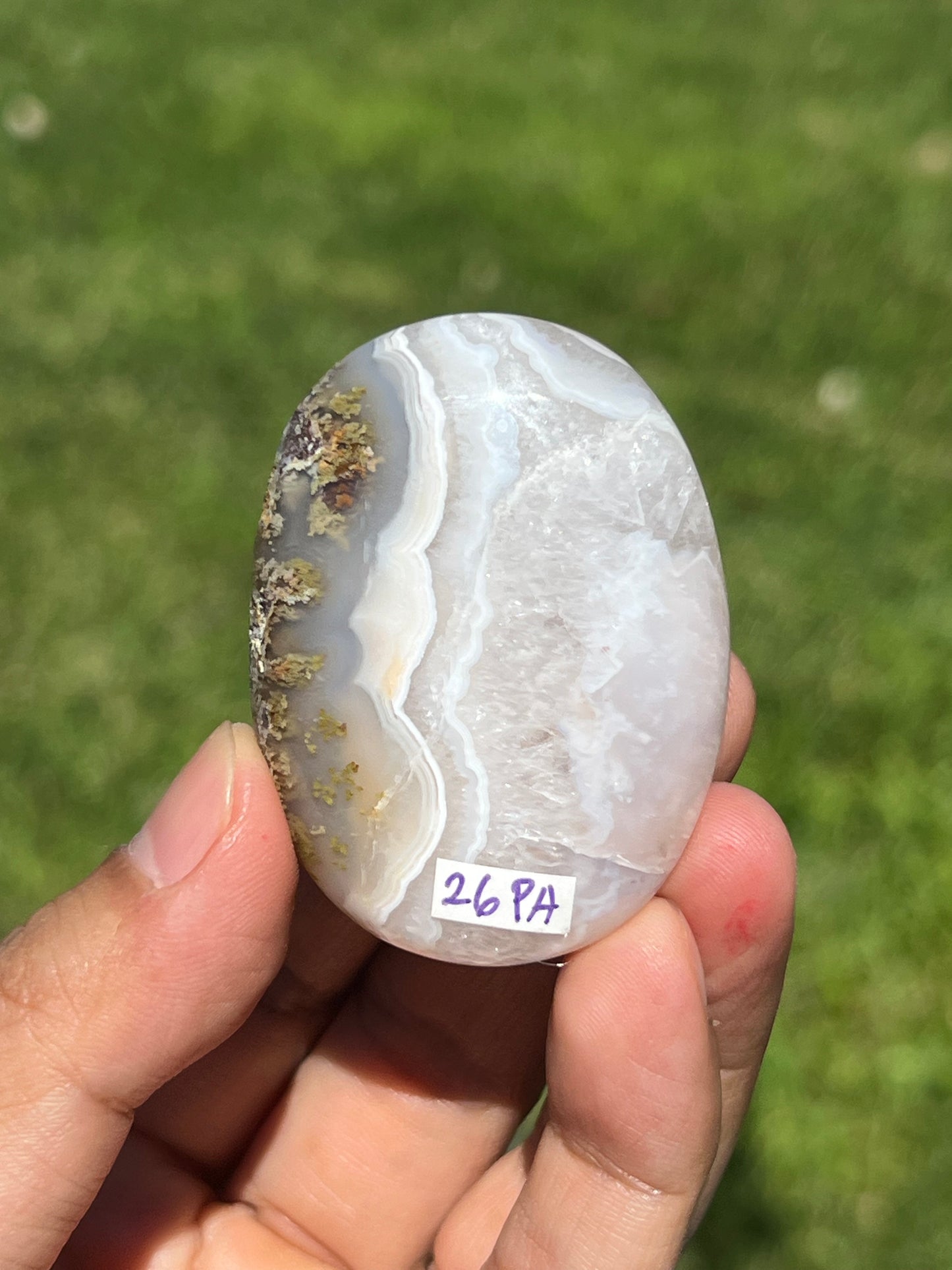 Scenic Moss Agate Palmstone PA