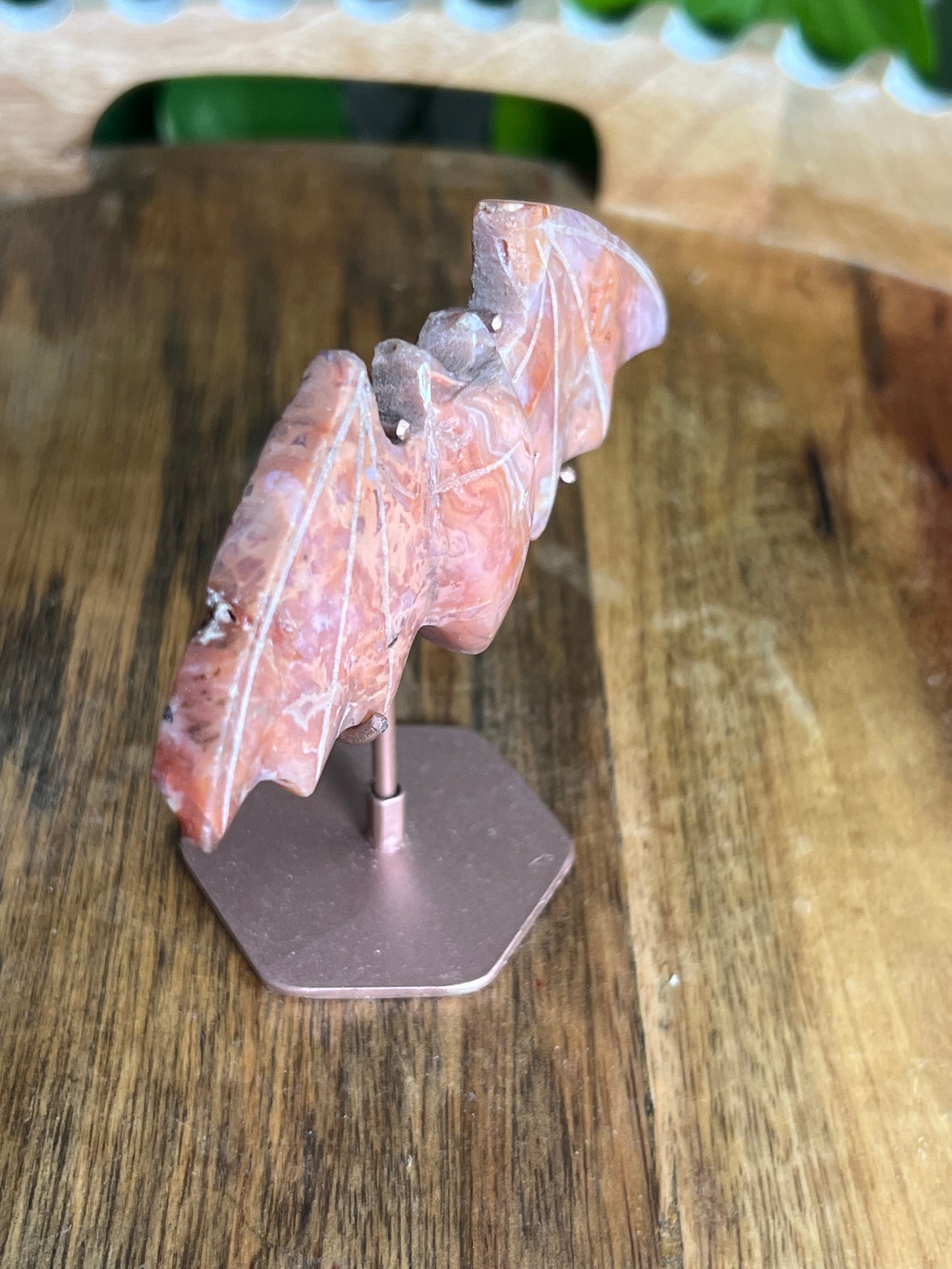 Pink Carnelian Bat