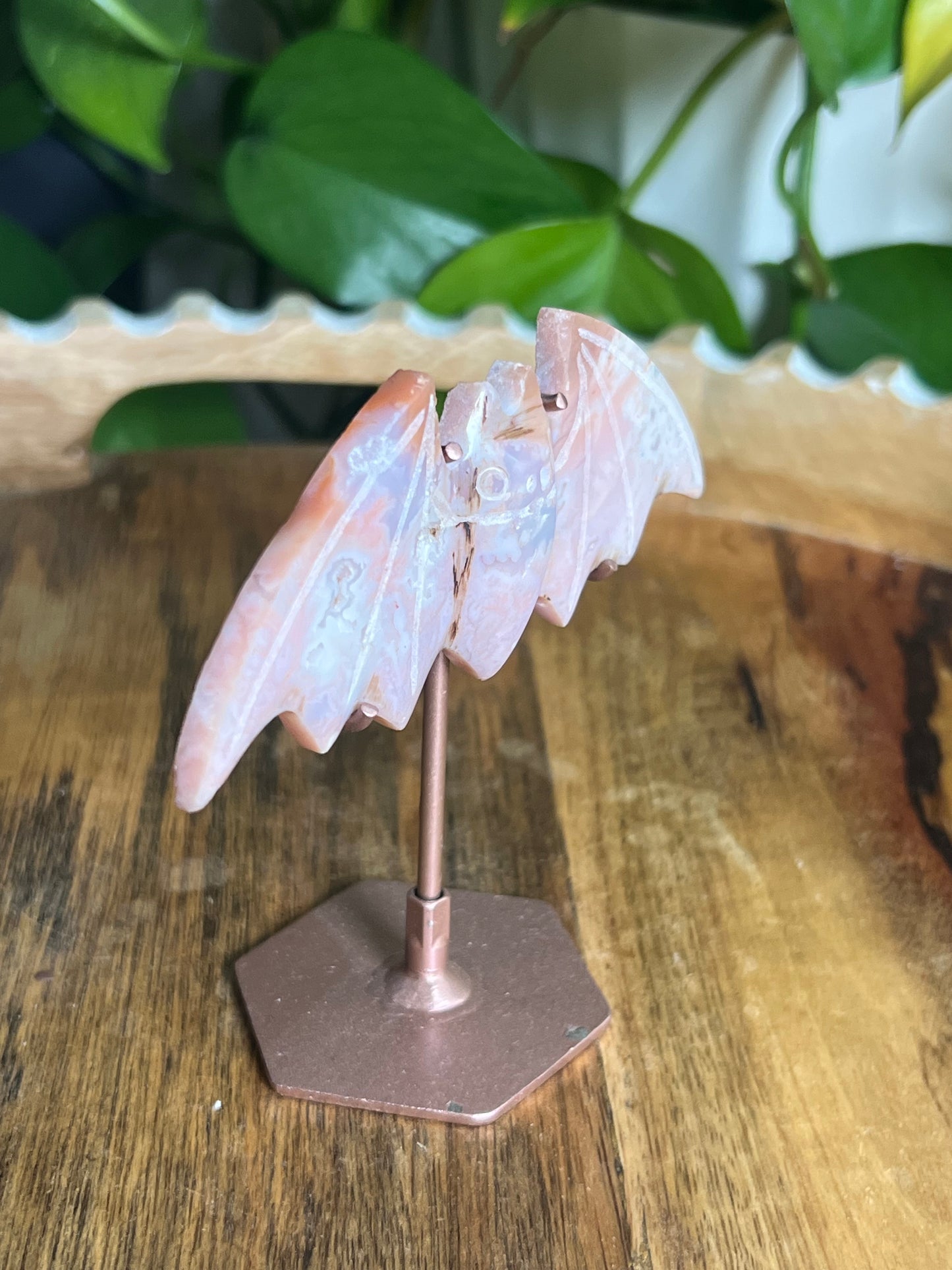 Pink Carnelian Bat