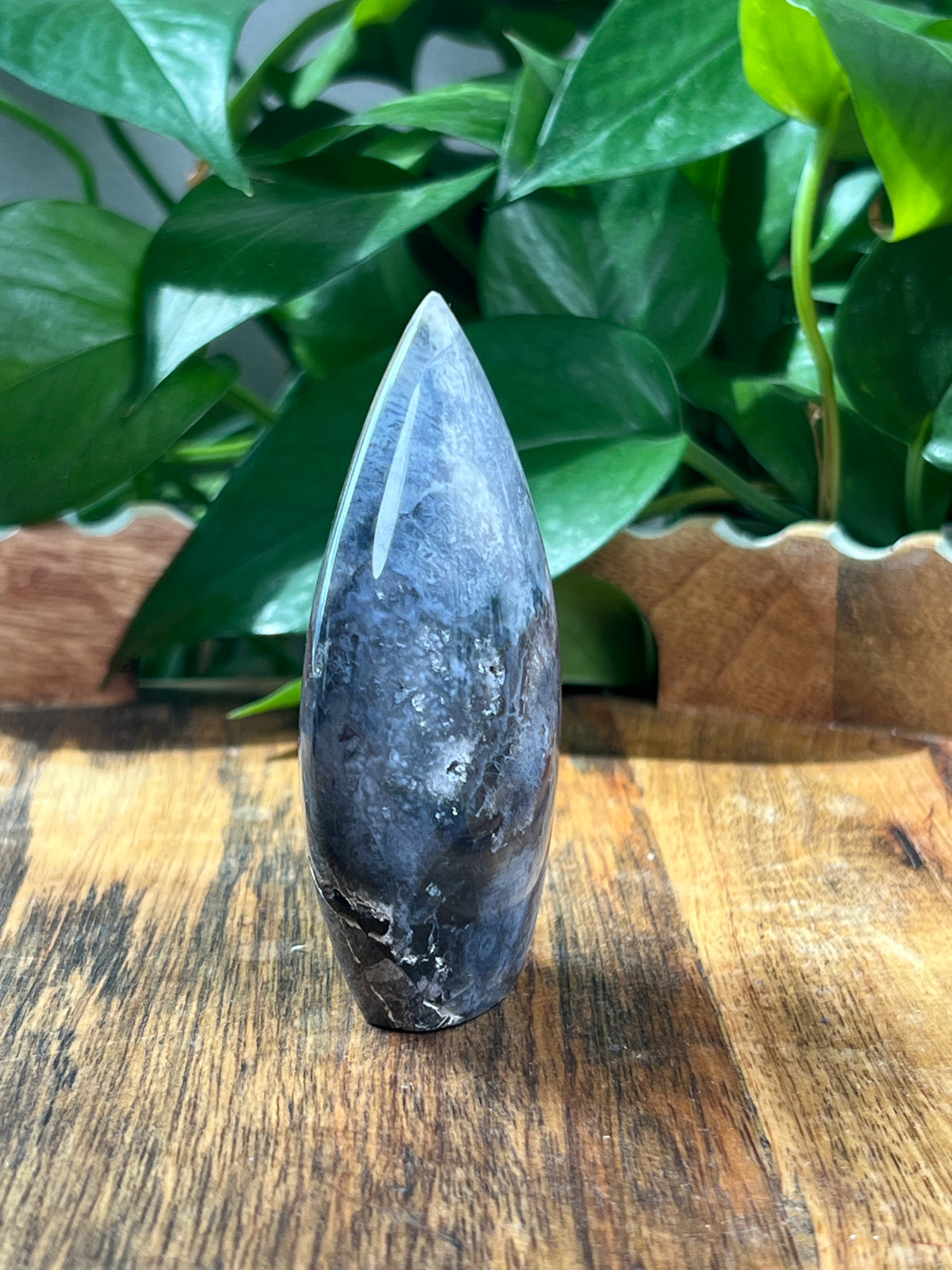 Blue Plume Agate Flame: NC