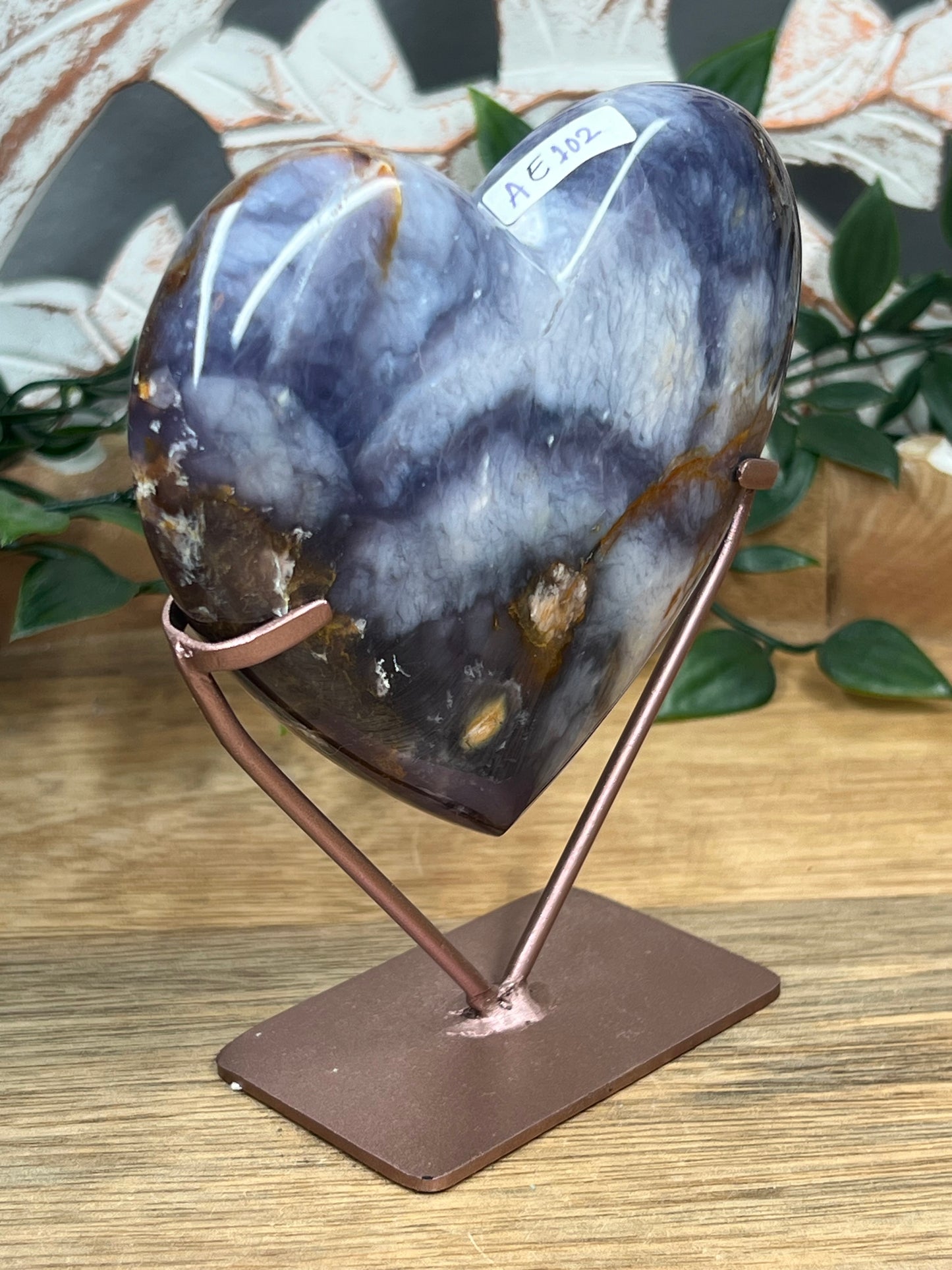 Purple Chalcedony Heart