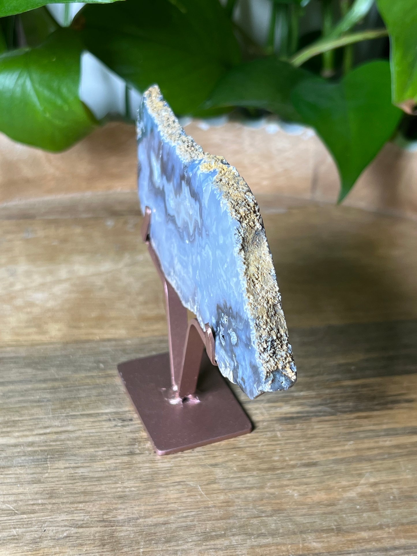 Blue Plume Agate Slab