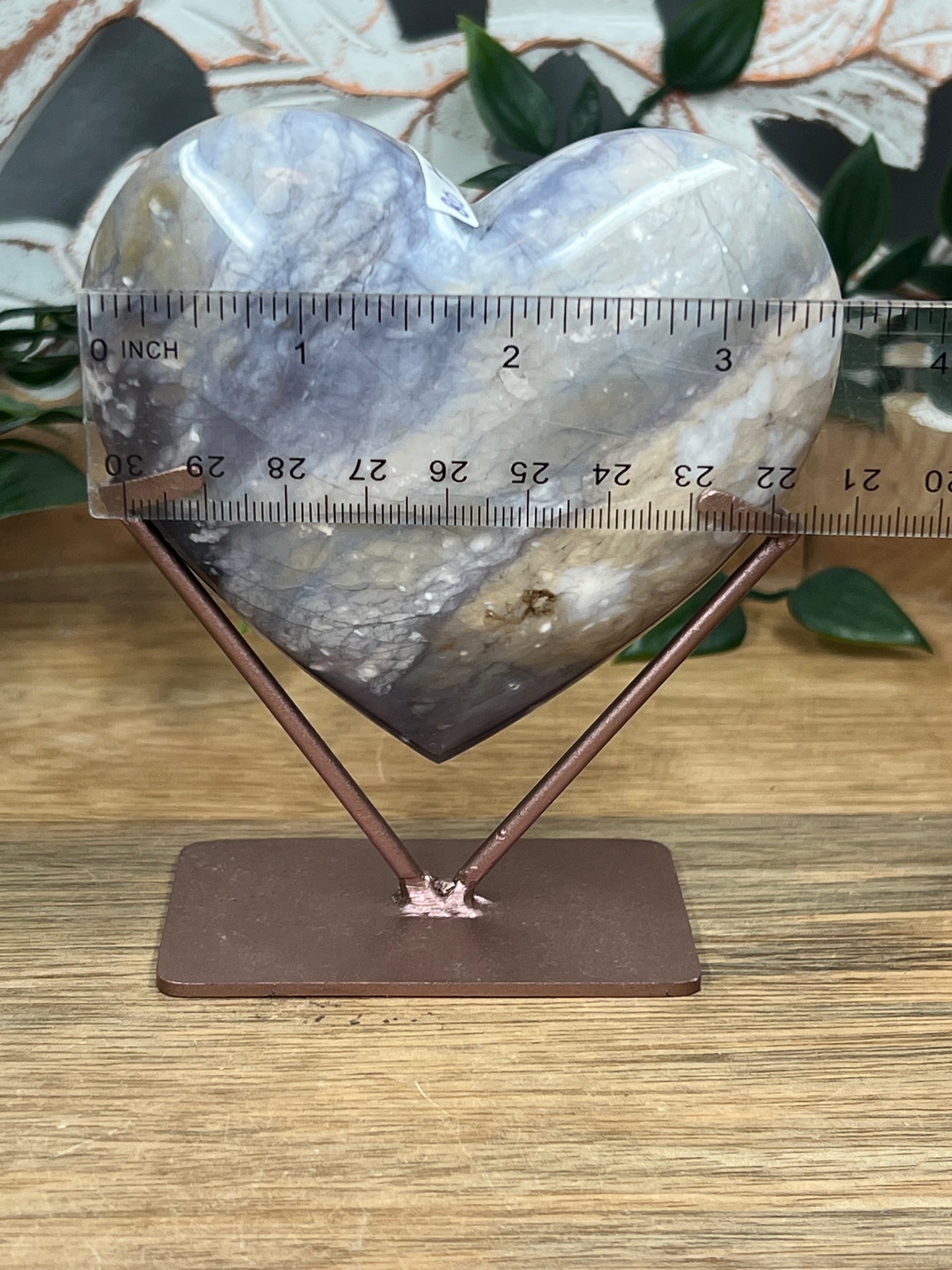 Purple Chalcedony Heart