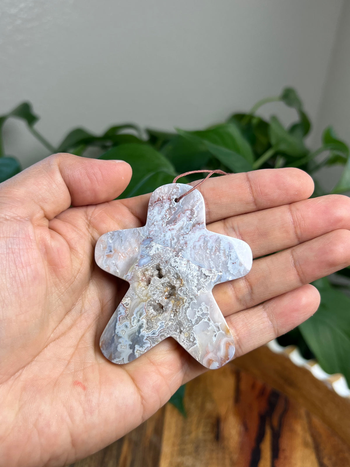 Sumatra Plume Agate Gingerbread Ornaments