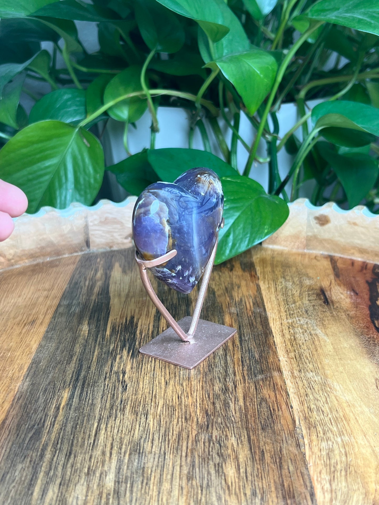Purple Chalcedony Heart: KC