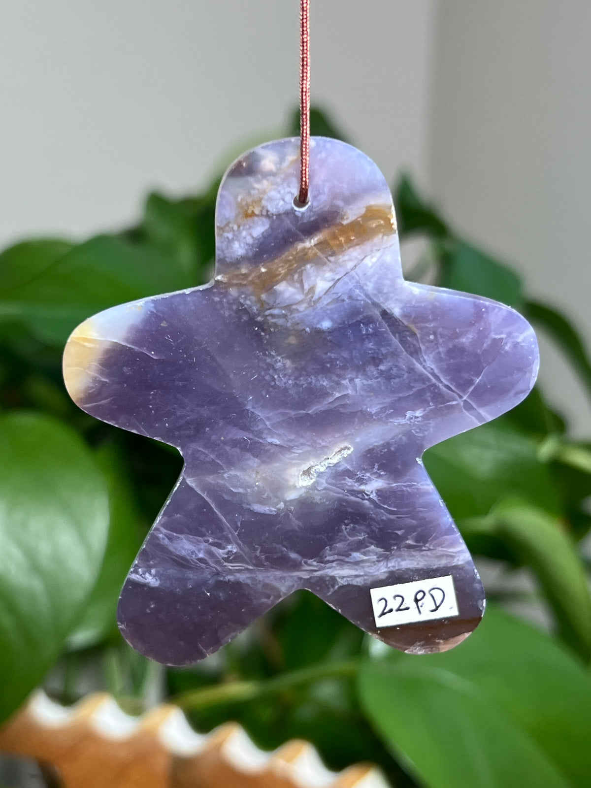 Purple Chalcedony Gingerbread Ornaments