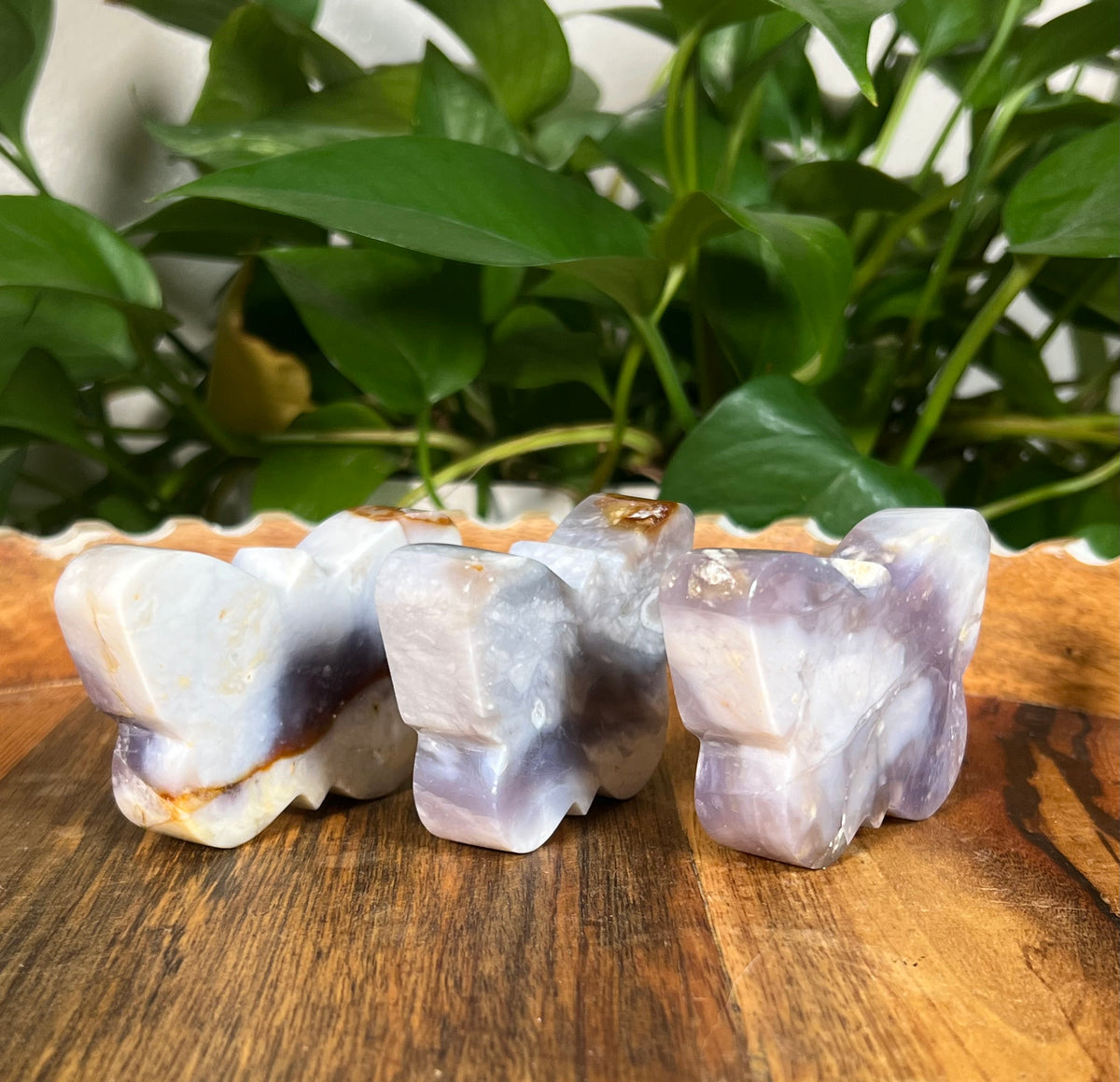 Purple Chalcedony Butterflies
