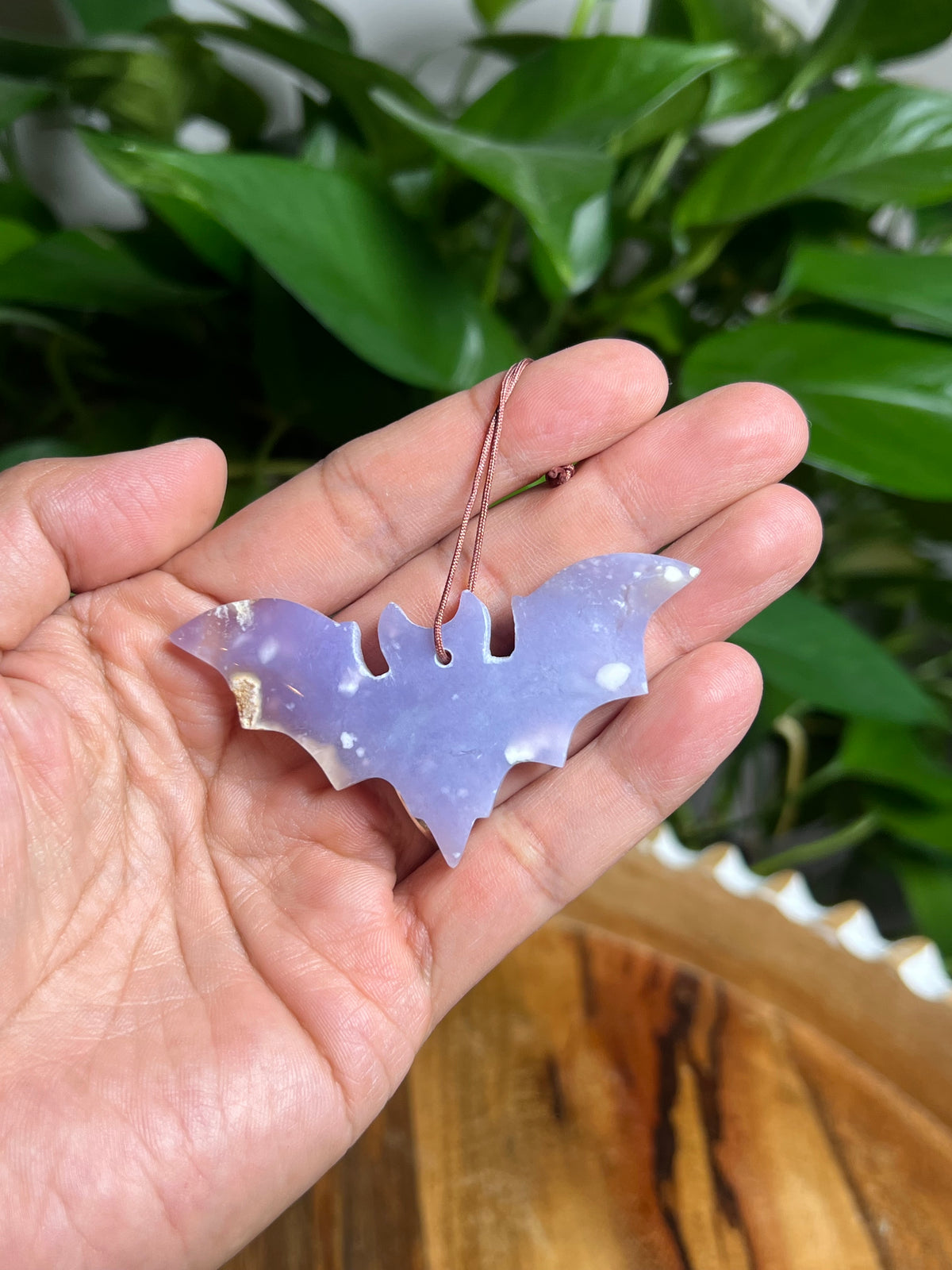 Purple Chalcedony Ornament Bat: PG