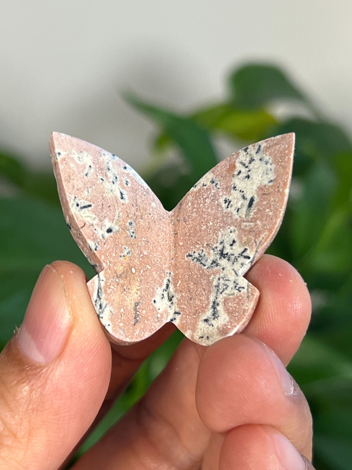 Peachy Pink Dendritic Jasper Mini 3D Butterflies