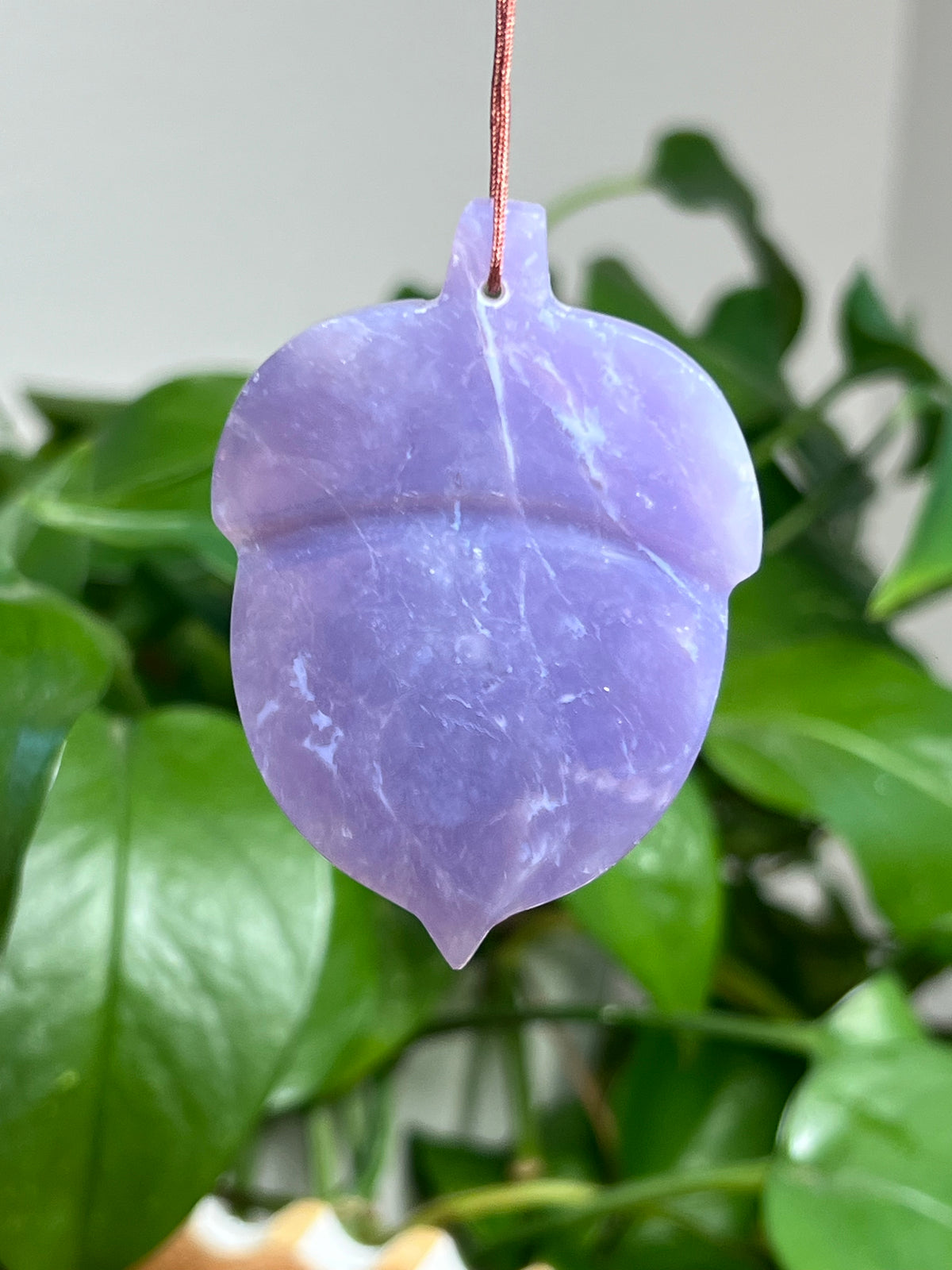 Purple Chalcedony Acorn Ornaments