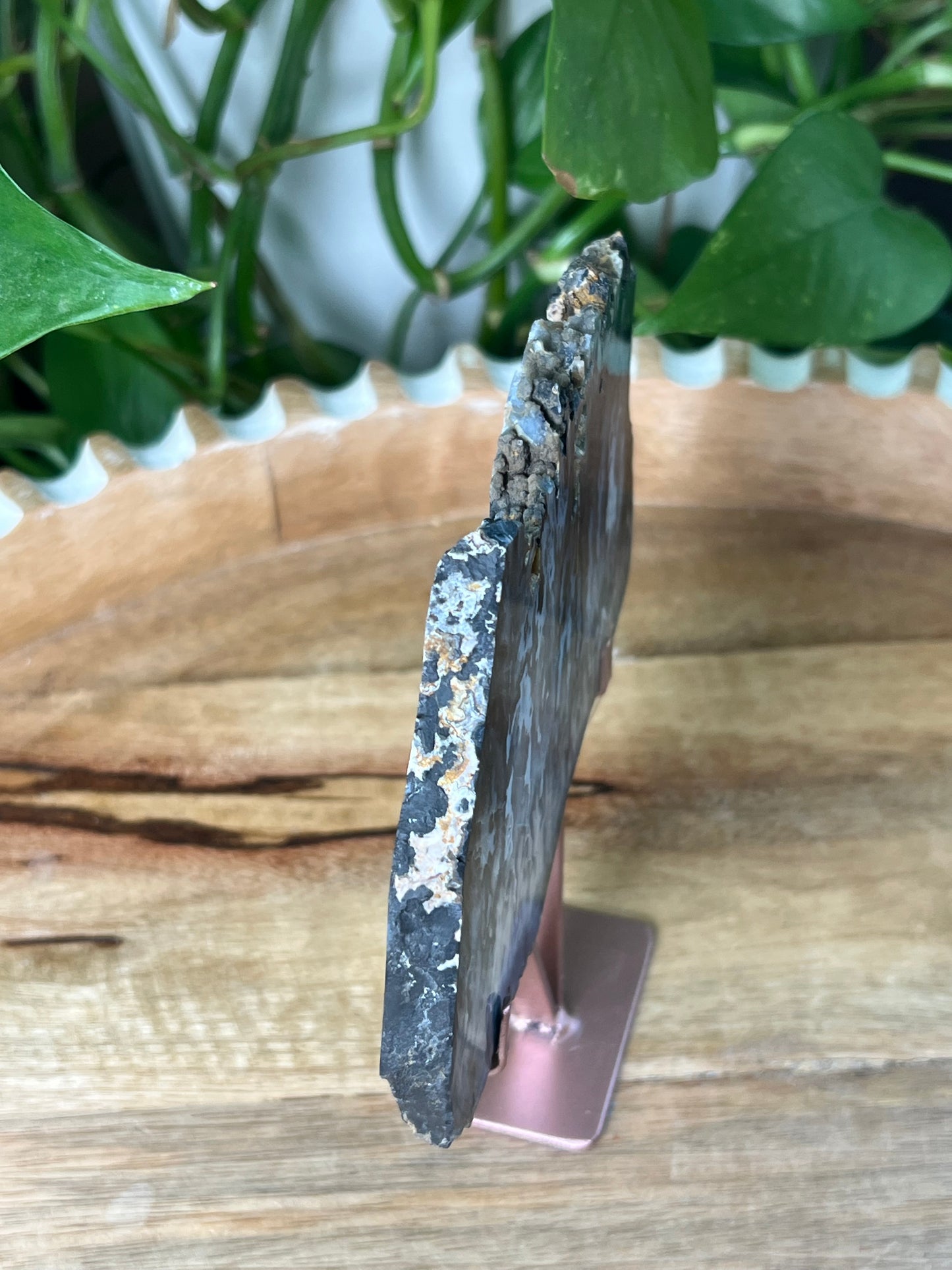 Blue Plume Agate Slab