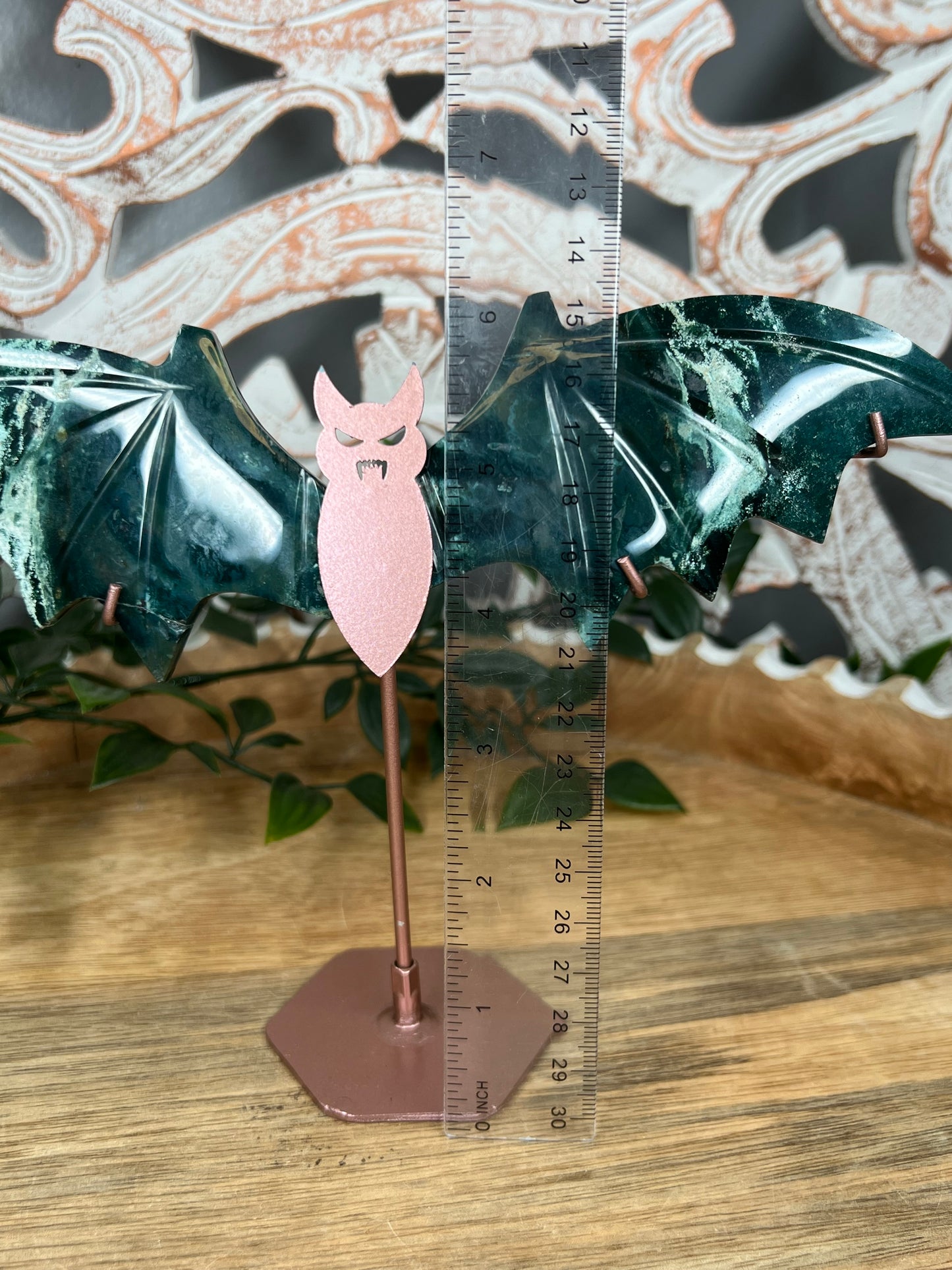 Blue Green Jasper Bat Wings