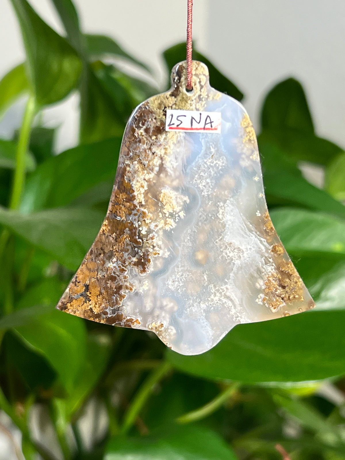 Scenic Moss Agate Bell Ornaments