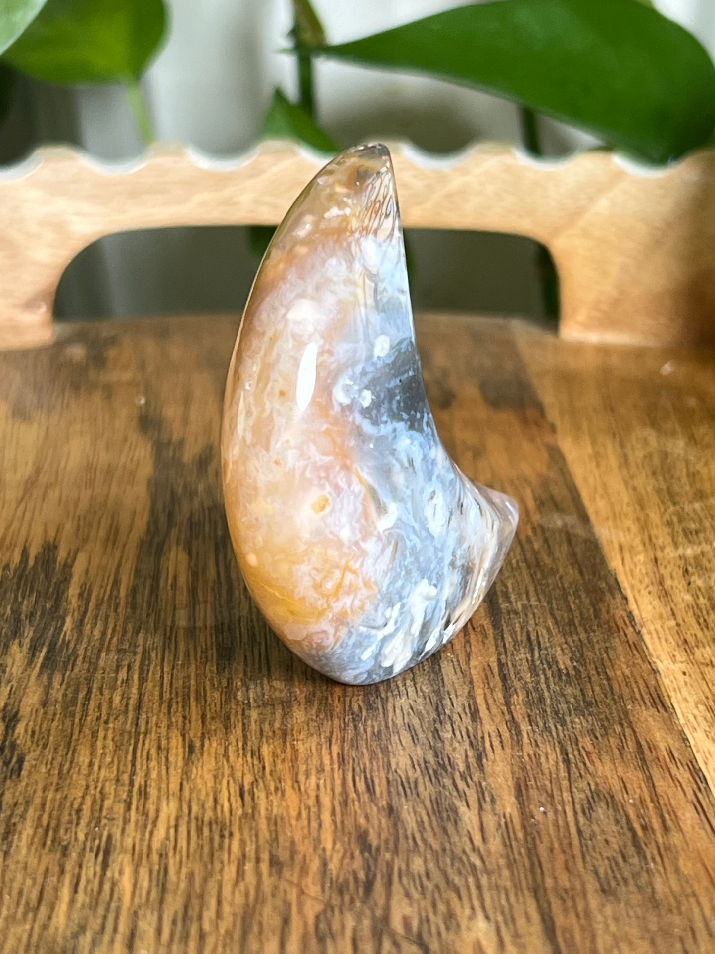 Rainbow Plume Agate Moon B