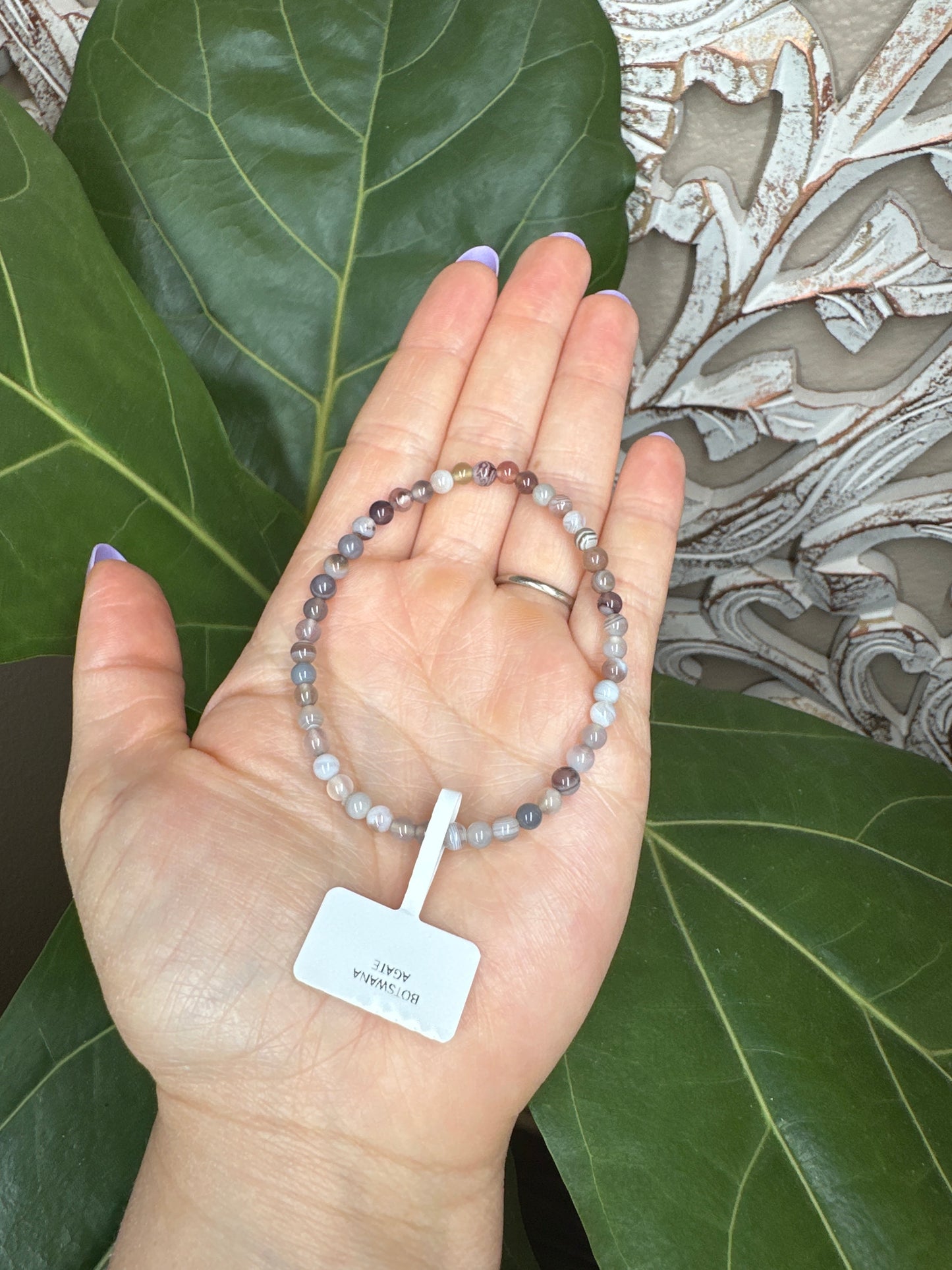 Botswana Agate Beaded Bracelet