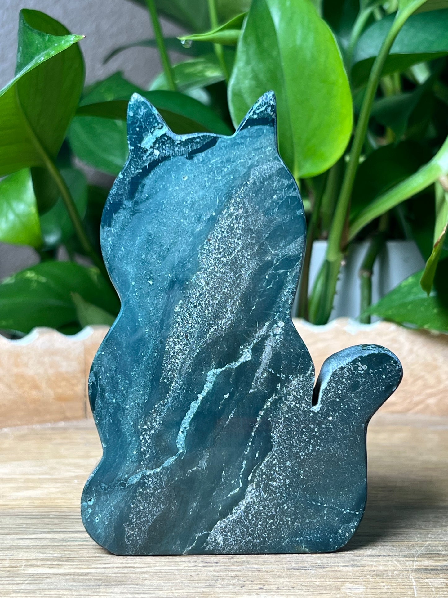 Blue Green Jasper Cat