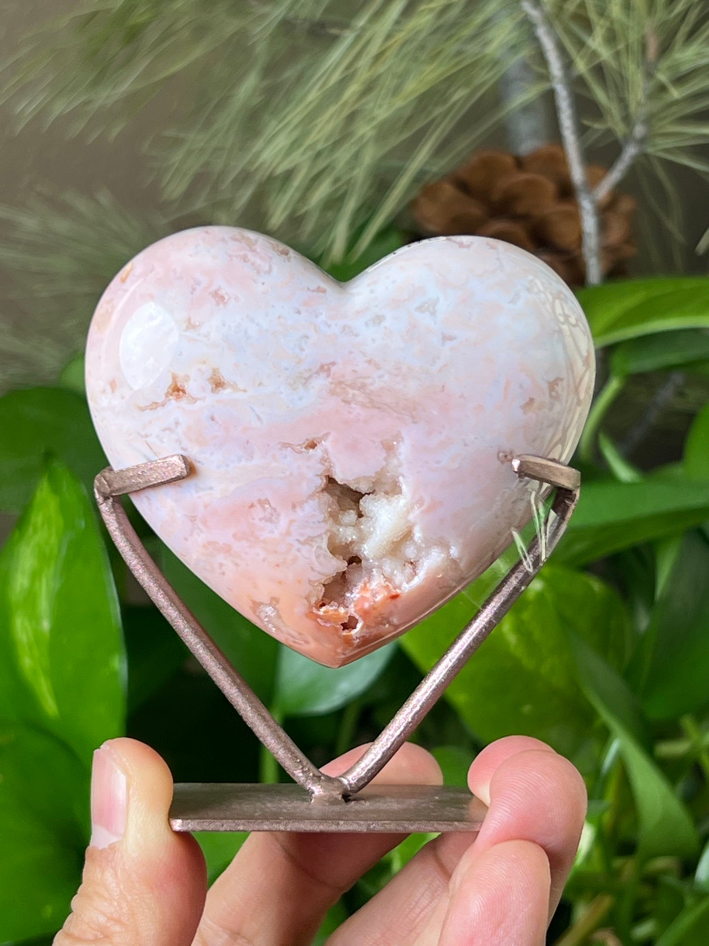 Pink Carnelian Heart
