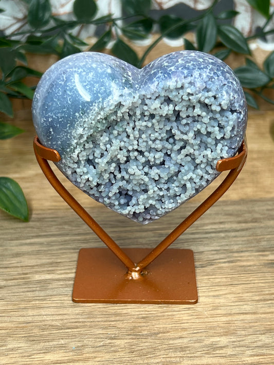 Grape Agate Heart