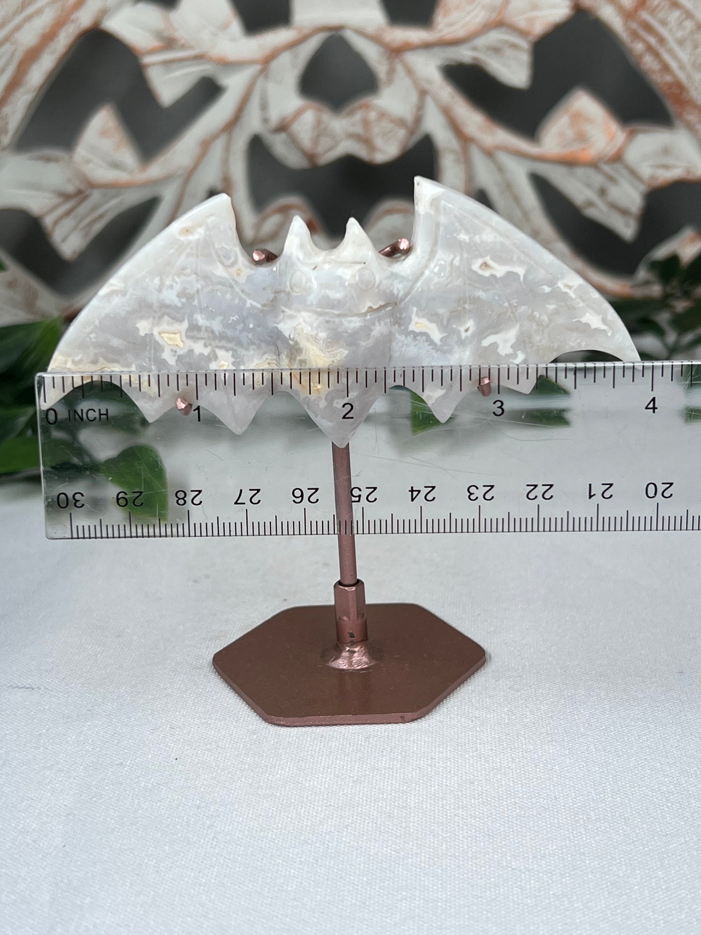 Frosted Winter Agate Bat