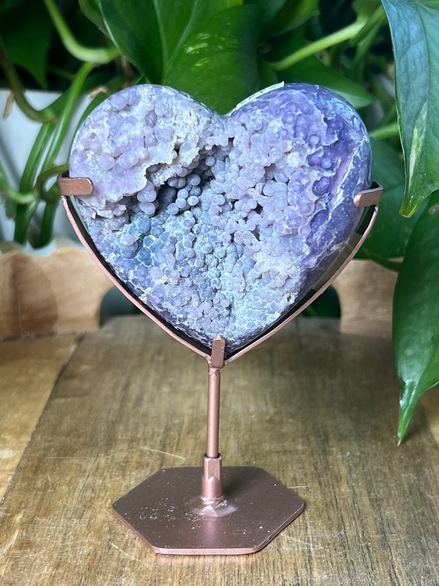 Grape Agate Heart