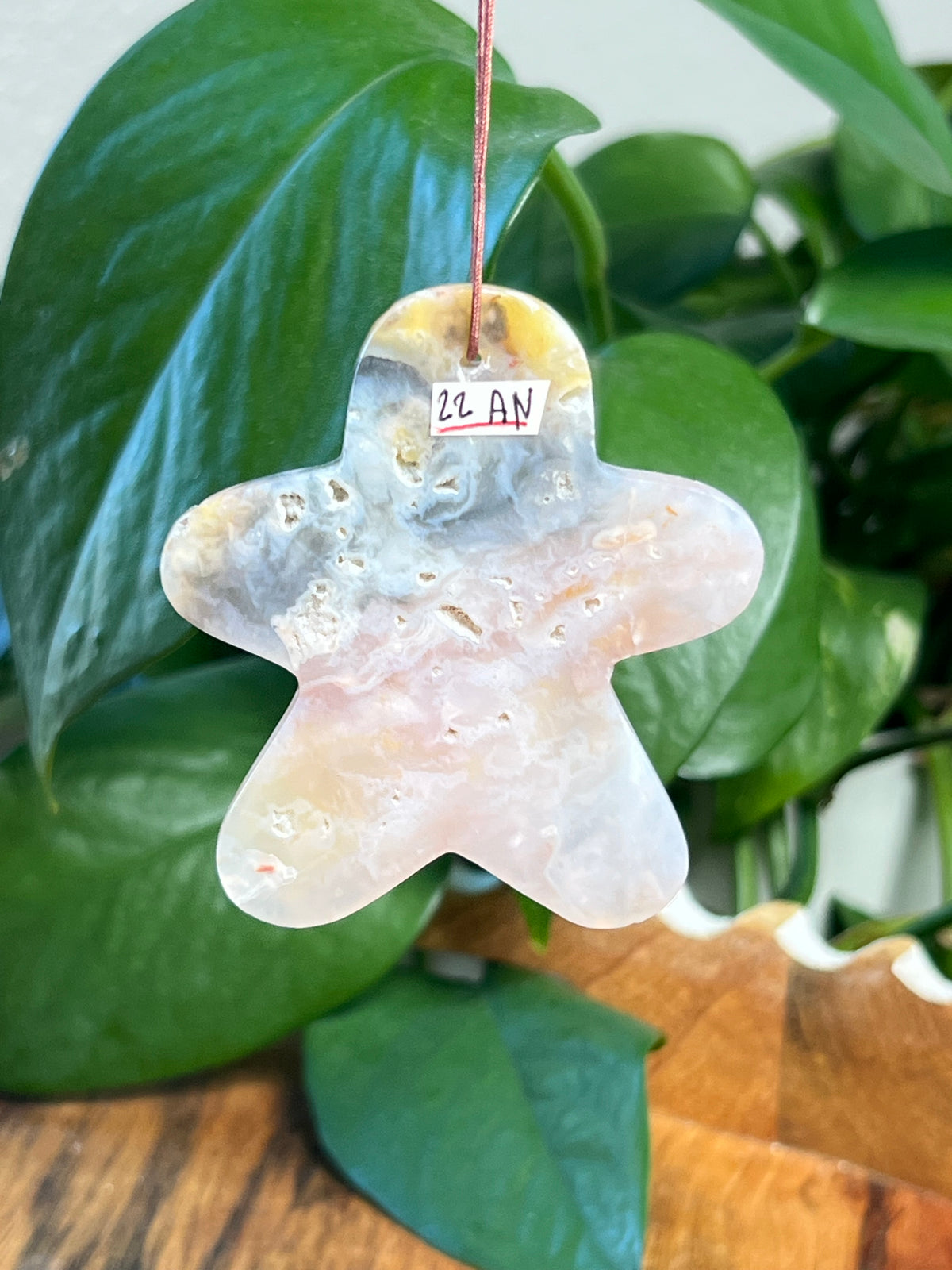 Rainbow Plume Agate Gingerbread Ornaments