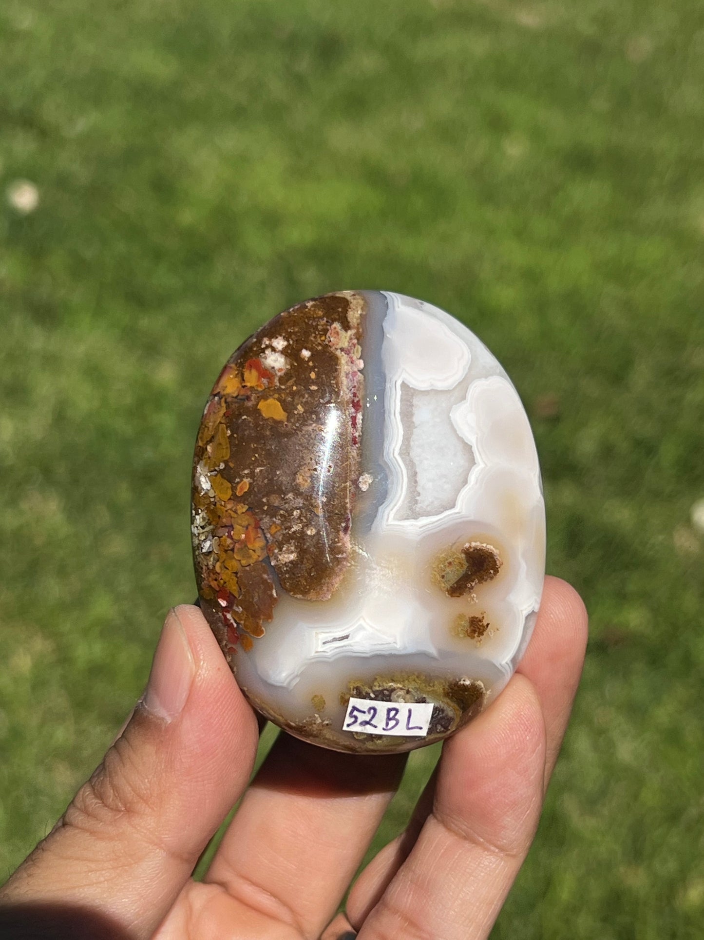 Scenic Moss Agate Palmstone BL
