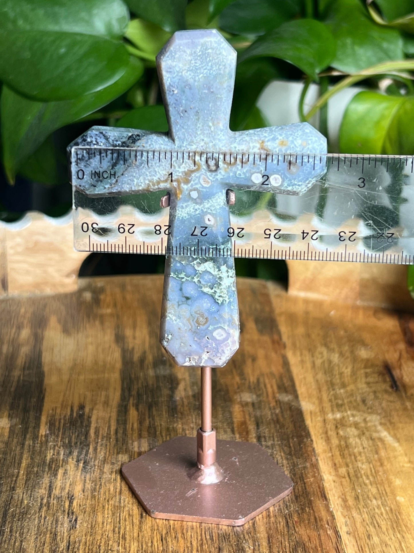 Grape Agate Cross
