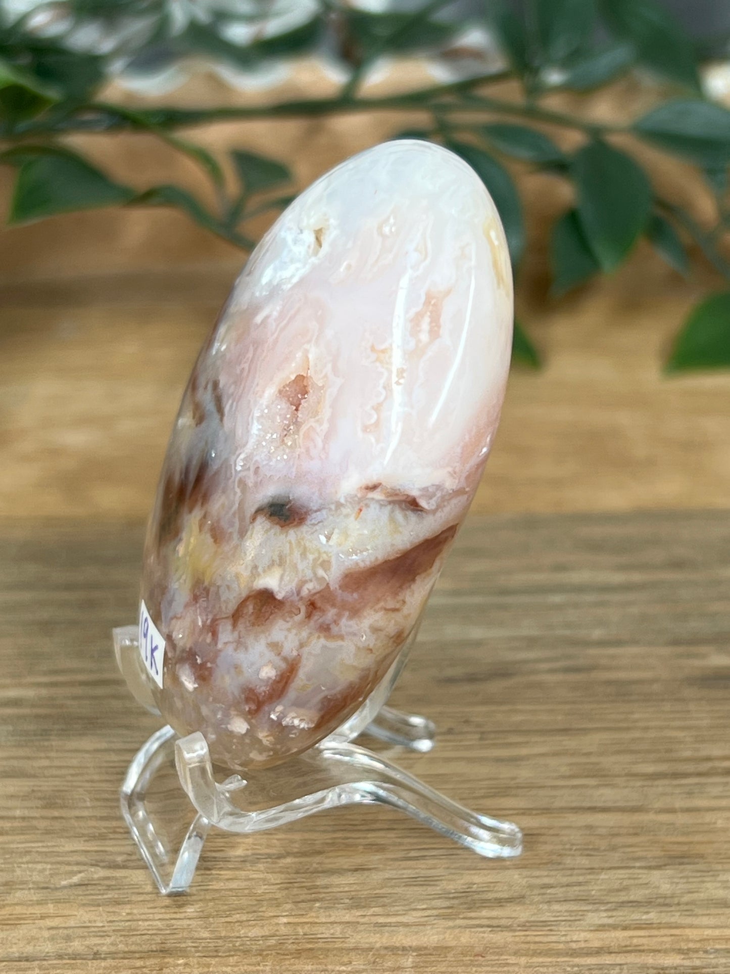 Rainbow Plume Agate Palmstone