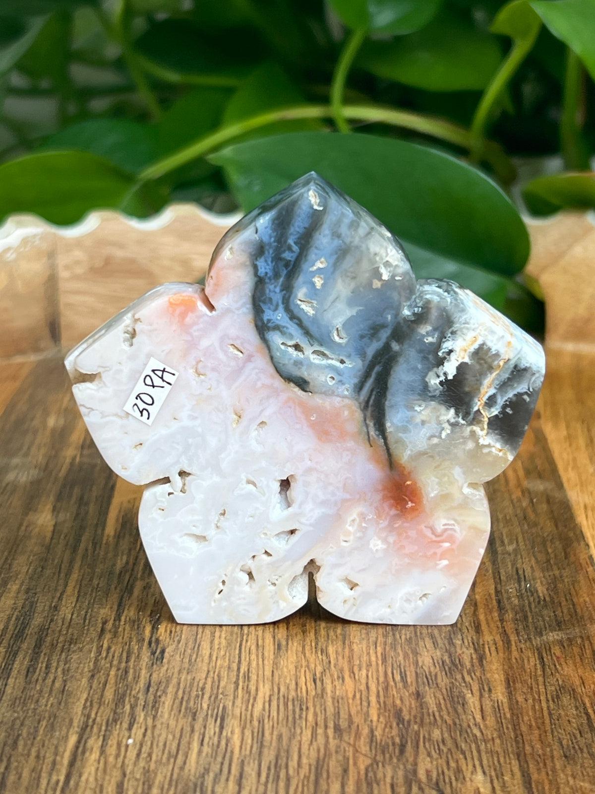 Rainbow Plume Agate Flower: PA