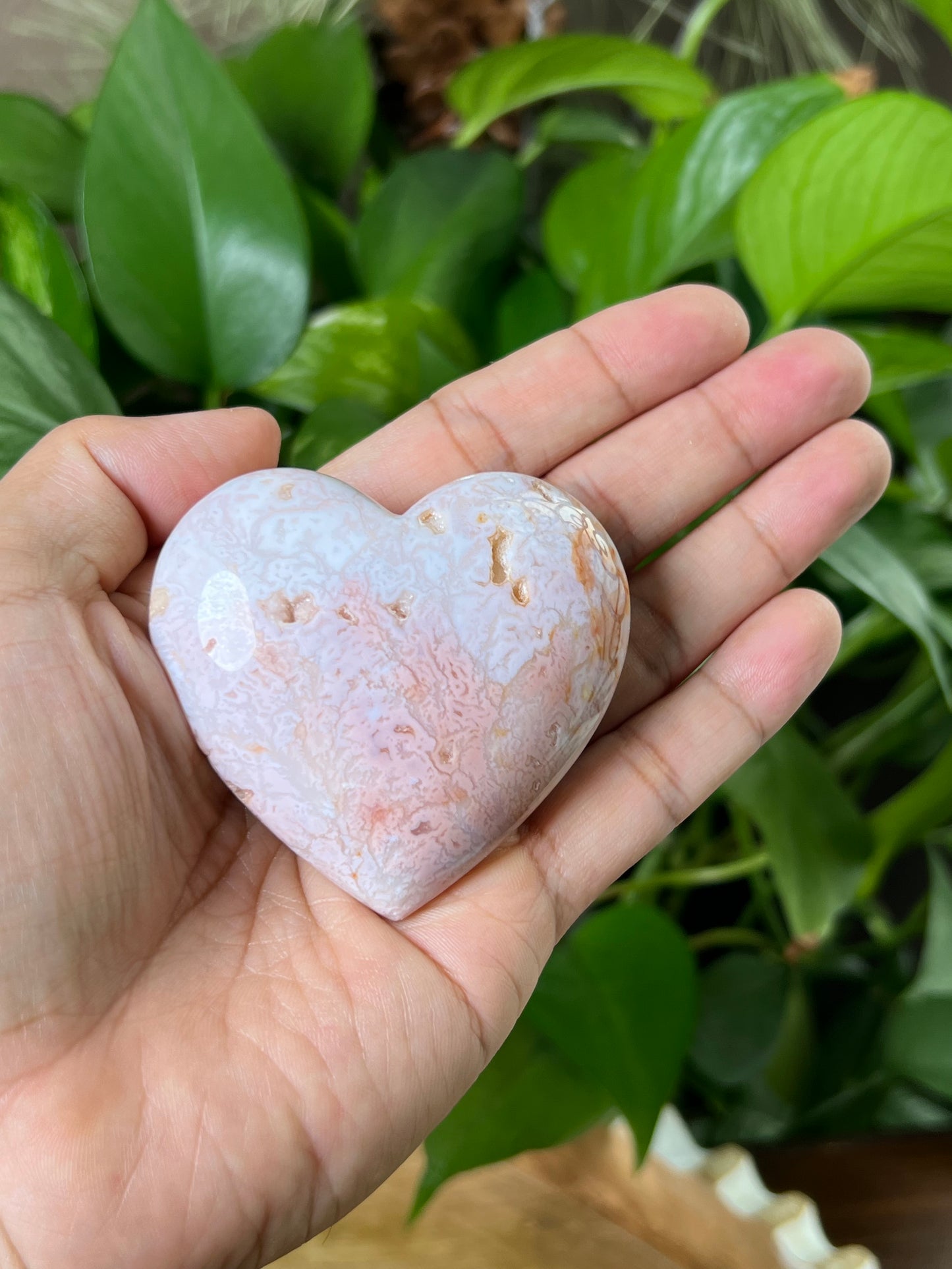 Pink Carnelian Heart