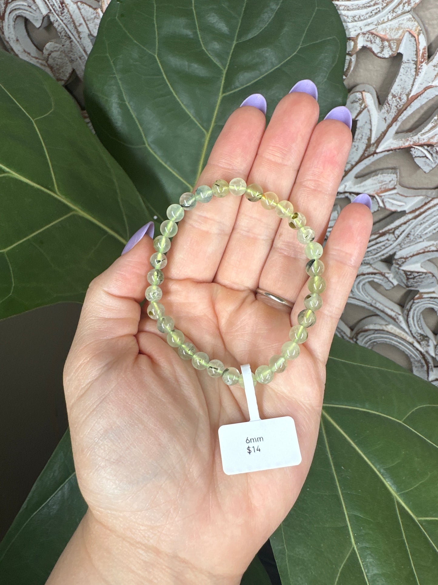 Prehnite Beaded Bracelet