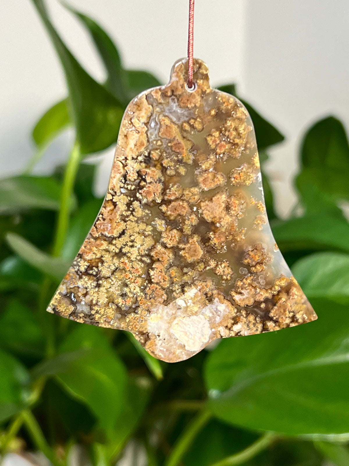 Scenic Moss Agate Bell Ornaments