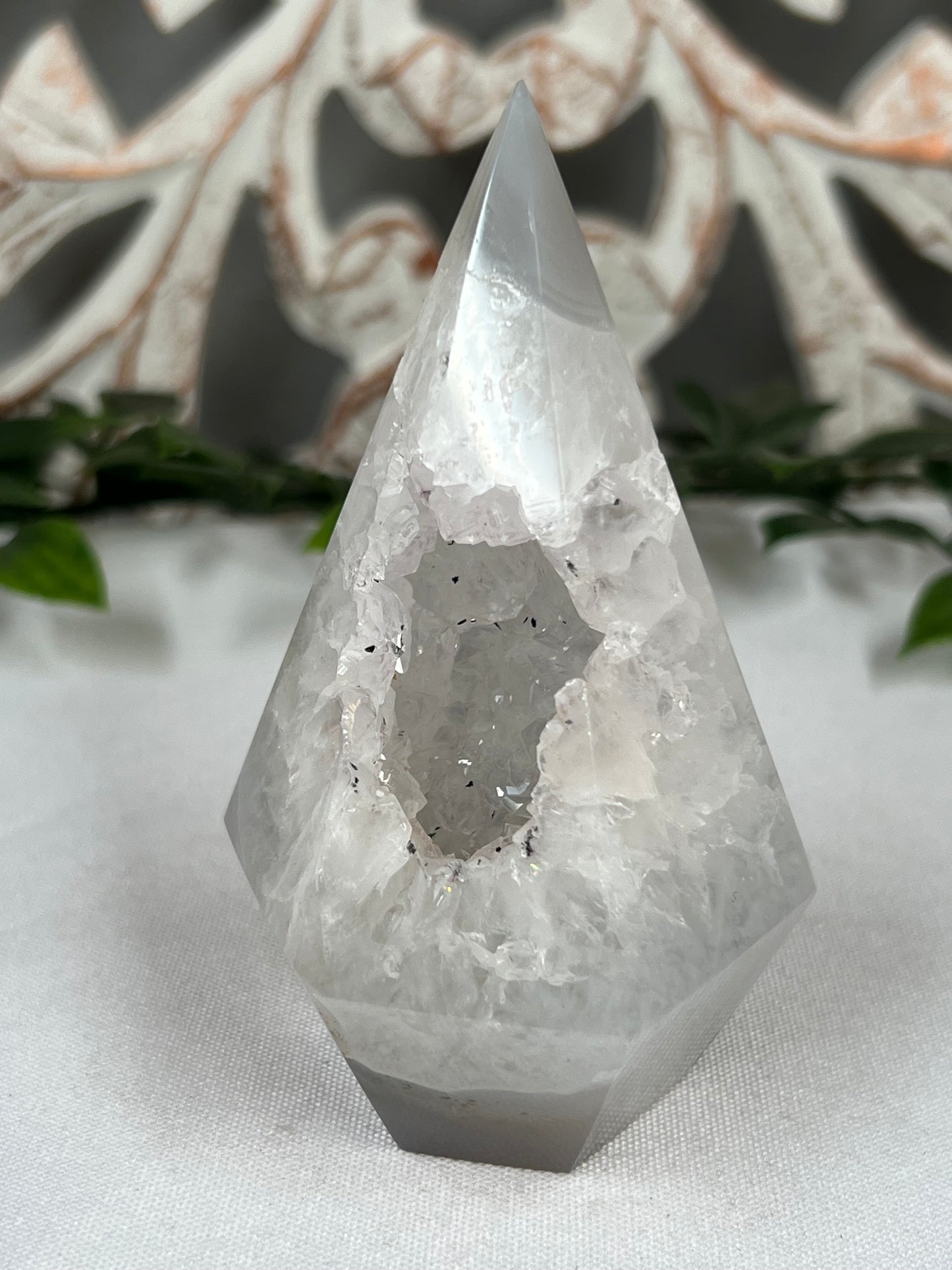 Brazilian Druzy Agate Tower