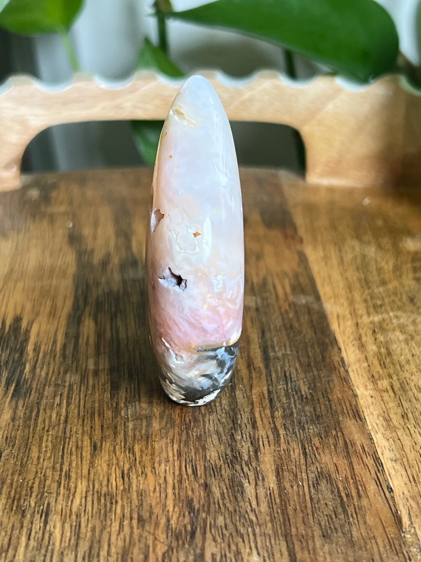 Rainbow Plume Agate Moon E