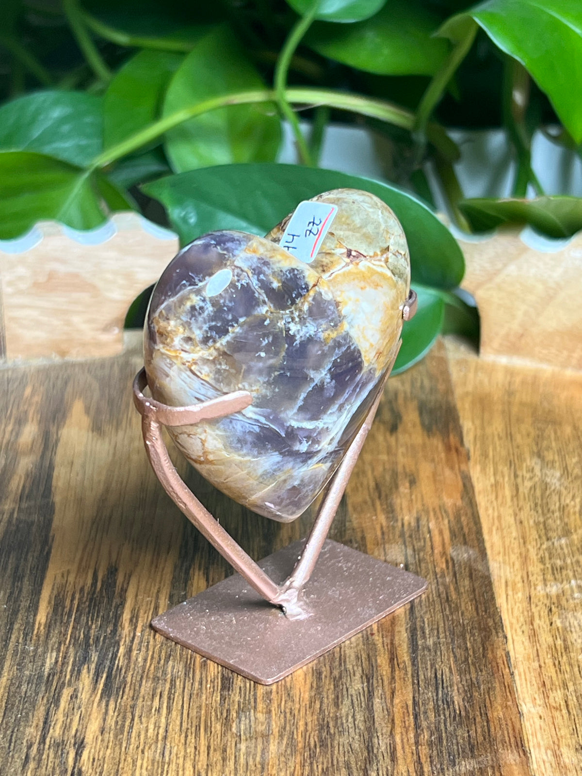 Purple Chalcedony Heart: ZZ