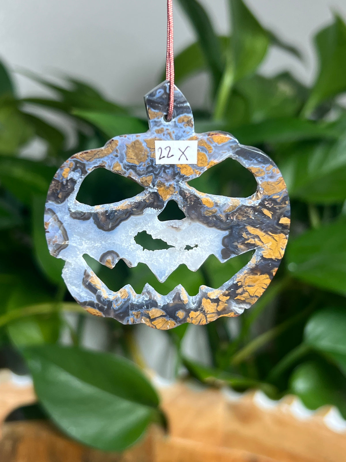 Brecciated Jasper Ornament Pumpkin: X