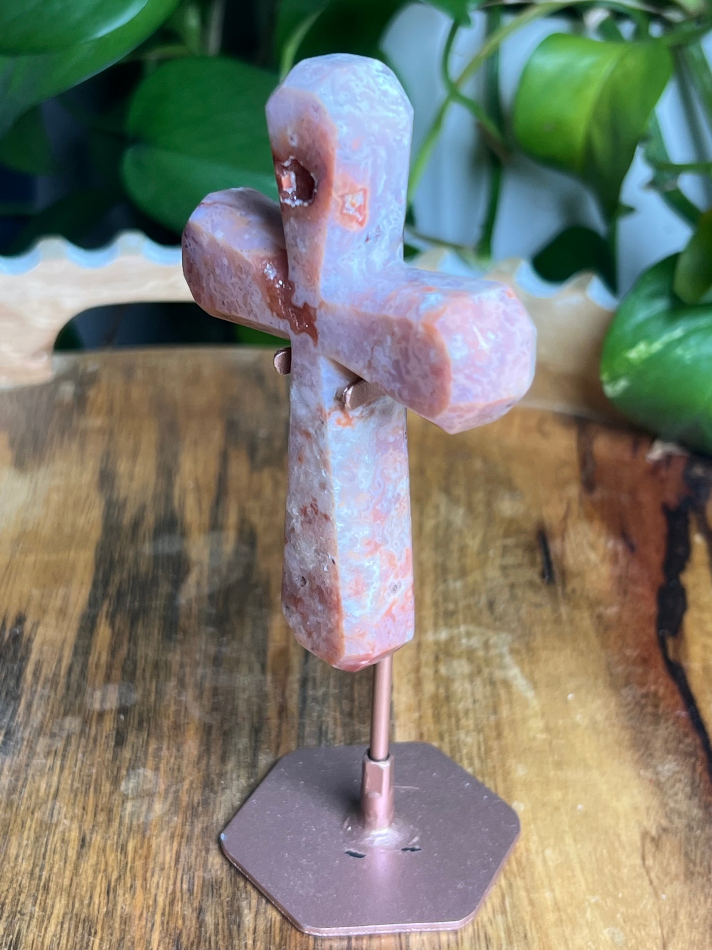 Pink Carnelian Cross