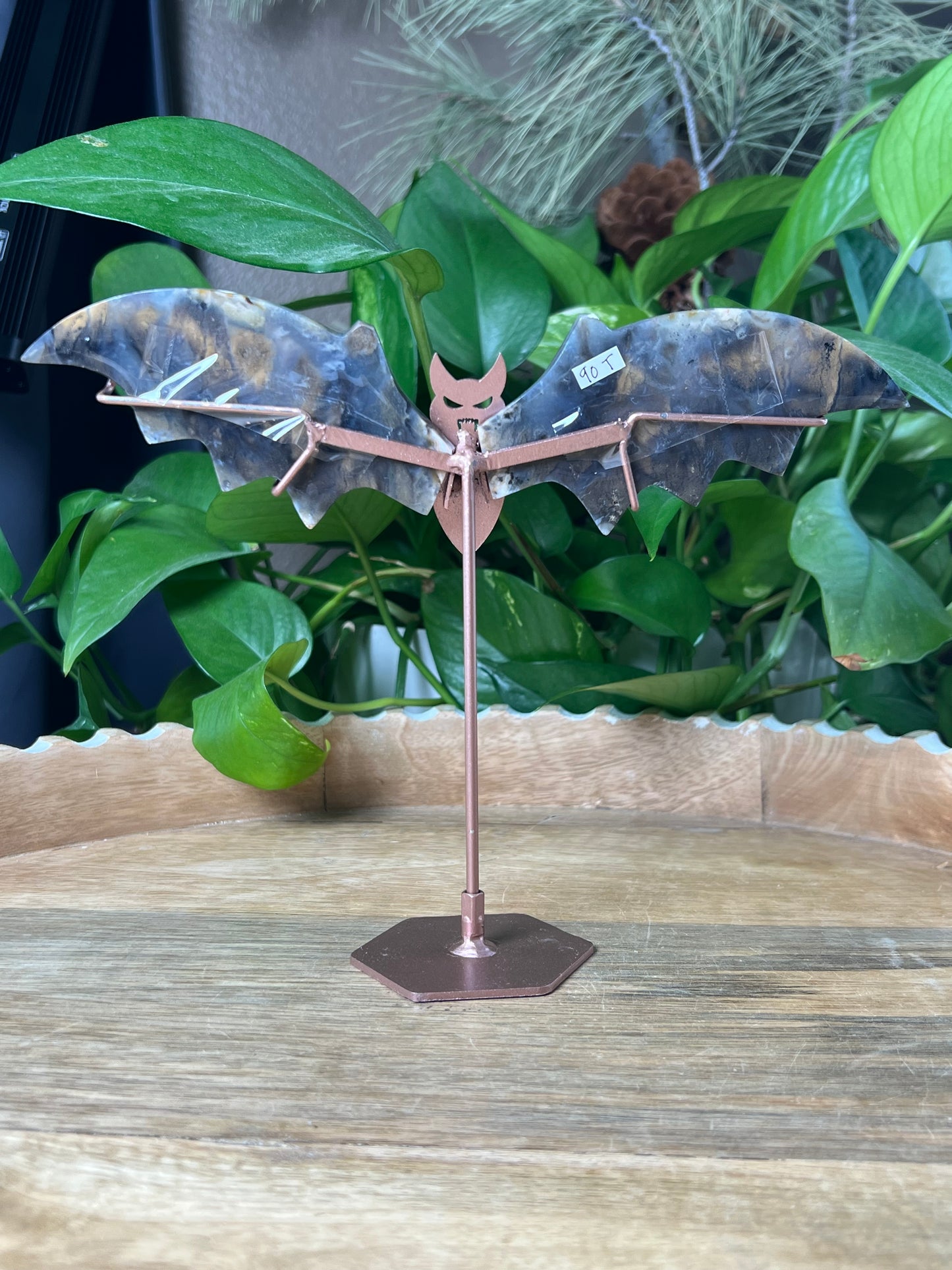 Dendritic Tiger Agate Bat Wings