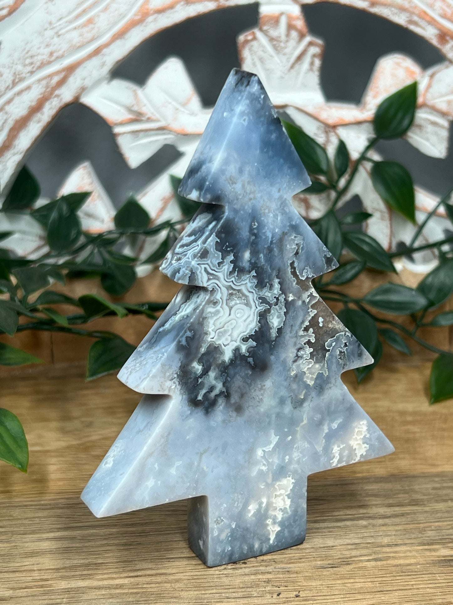 Blue Plume Agate Tree