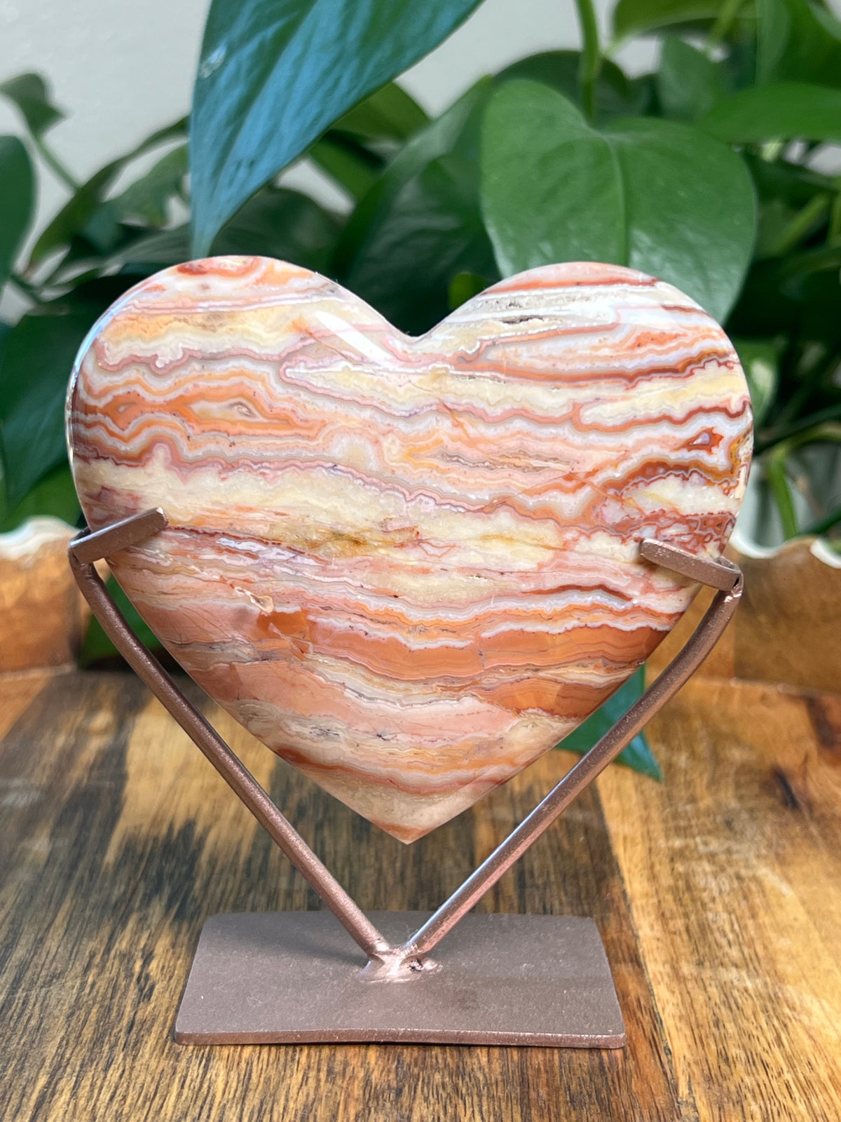 Crazy Lace Agate Heart: Ni