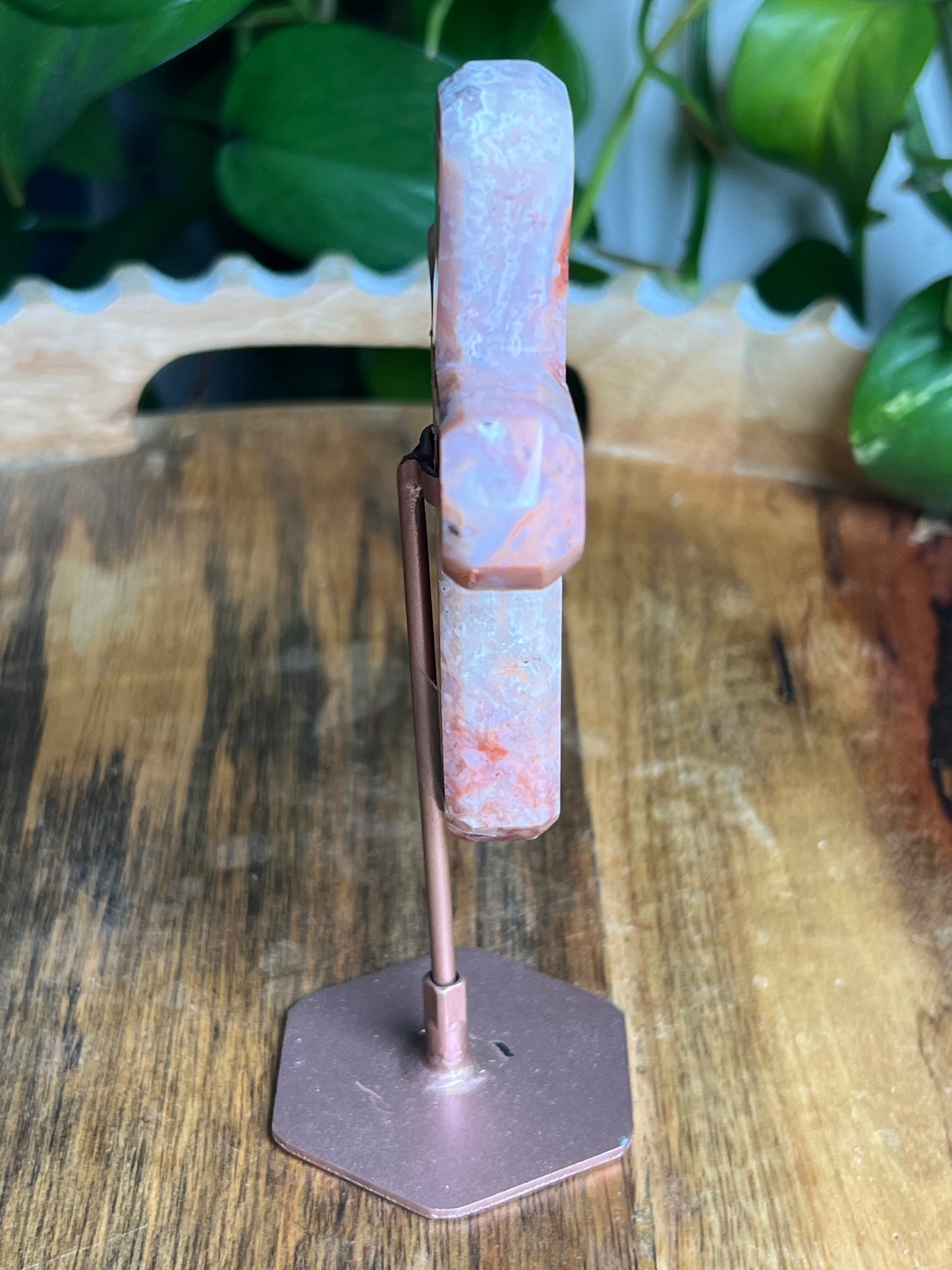 Pink Carnelian Cross