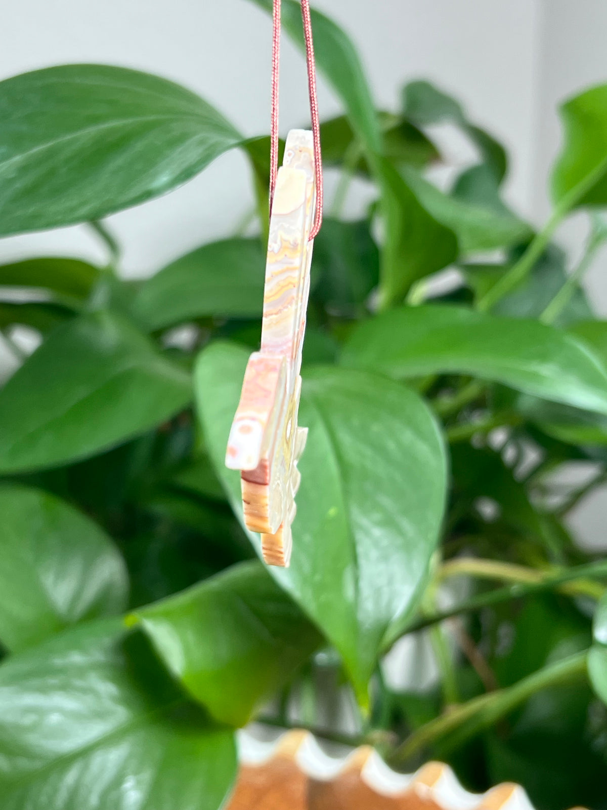 Crazy Lace Agate Ornament Hummingbird: C