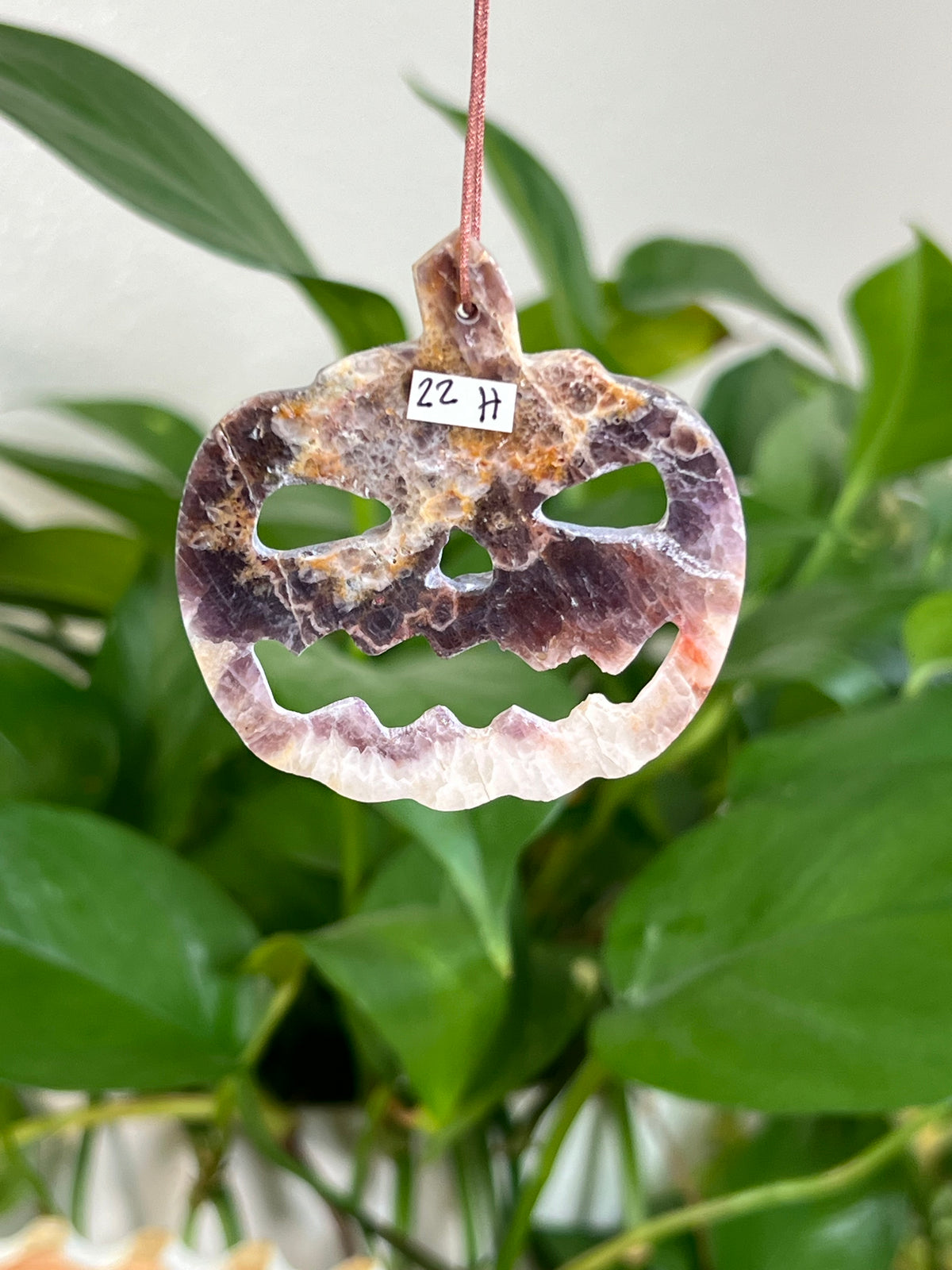 Indonesian Amethyst Jack-O-Lantern Ornaments