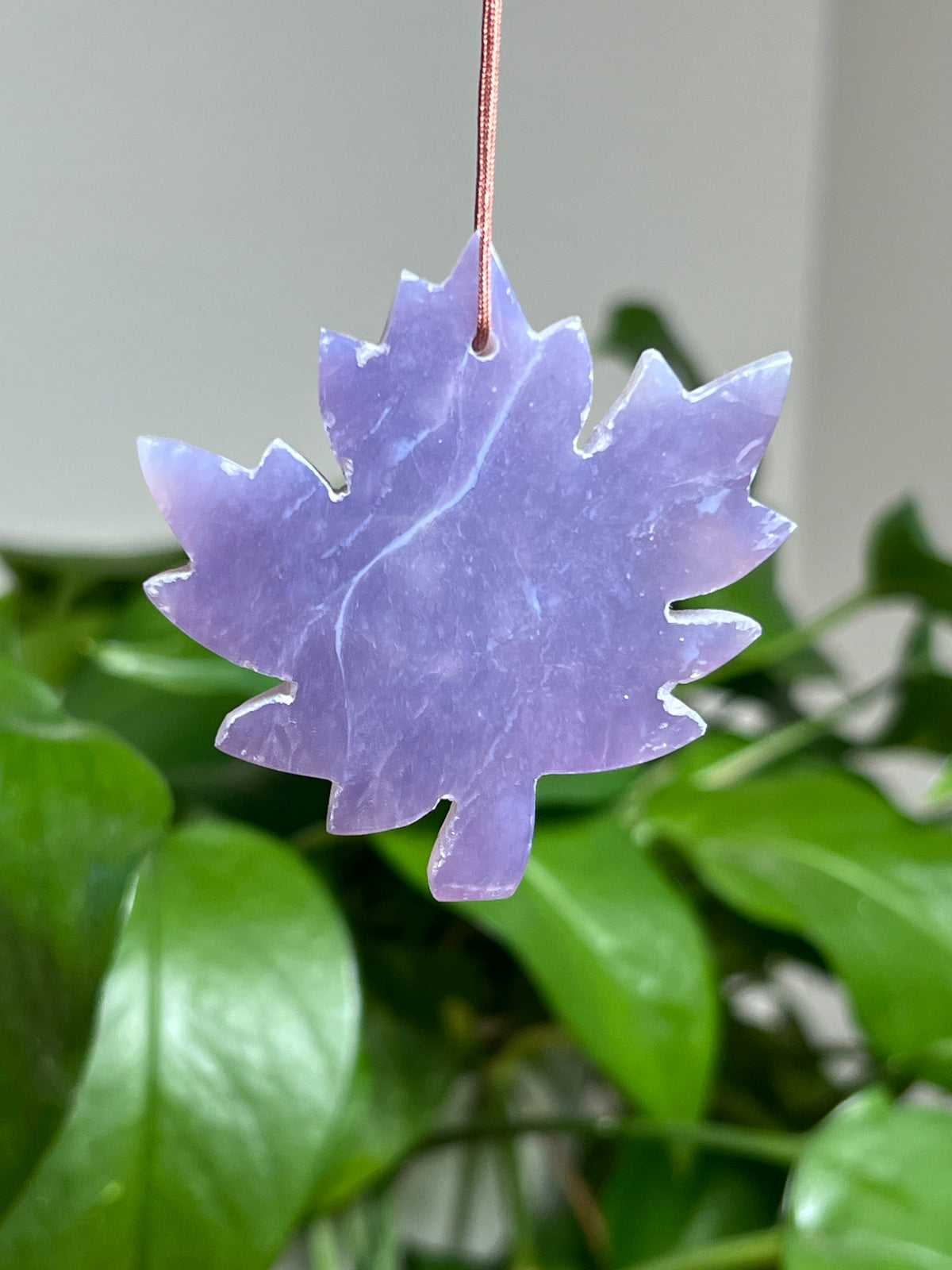 Purple Chalcedony Leaf Ornaments