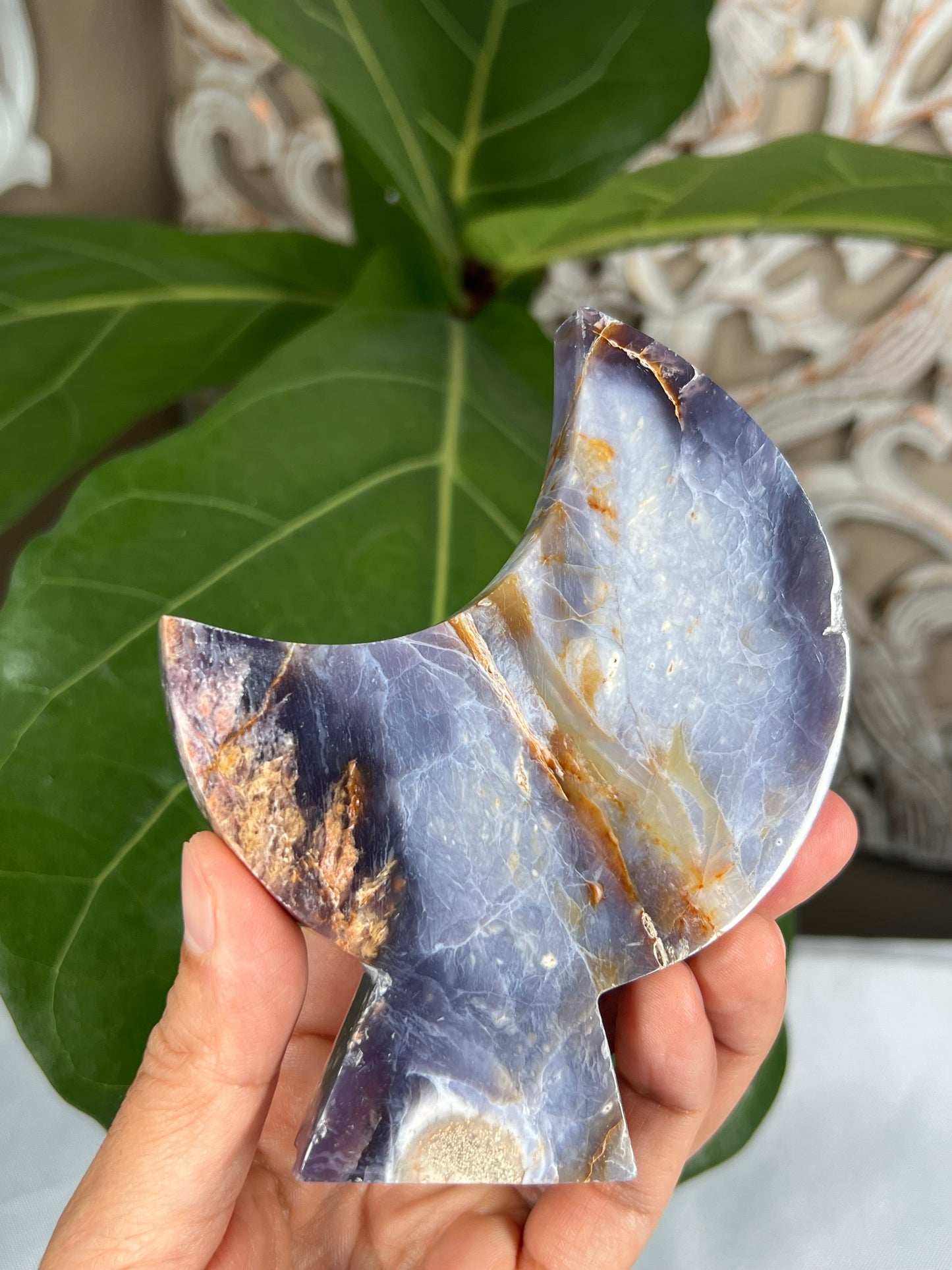 Purple Chalcedony moon
