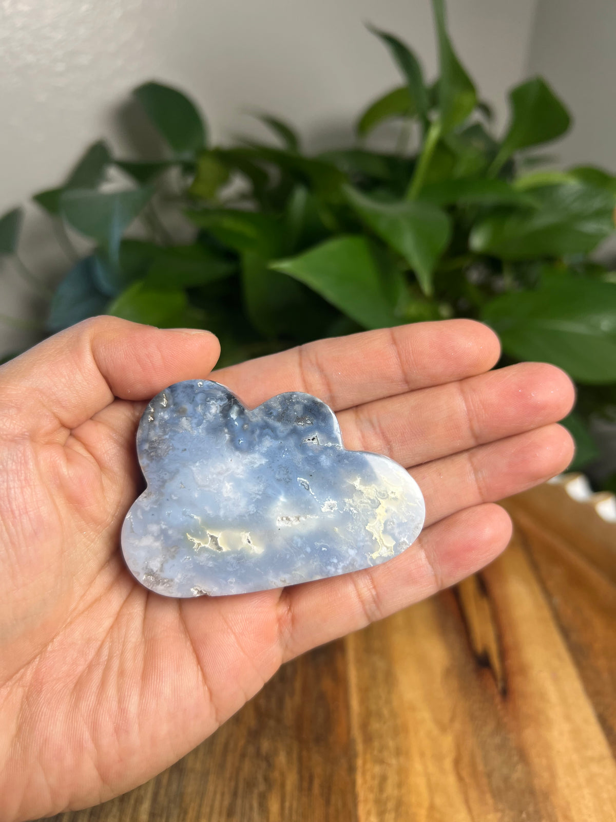 Blue Plume Agate Mini Cloud: Pi