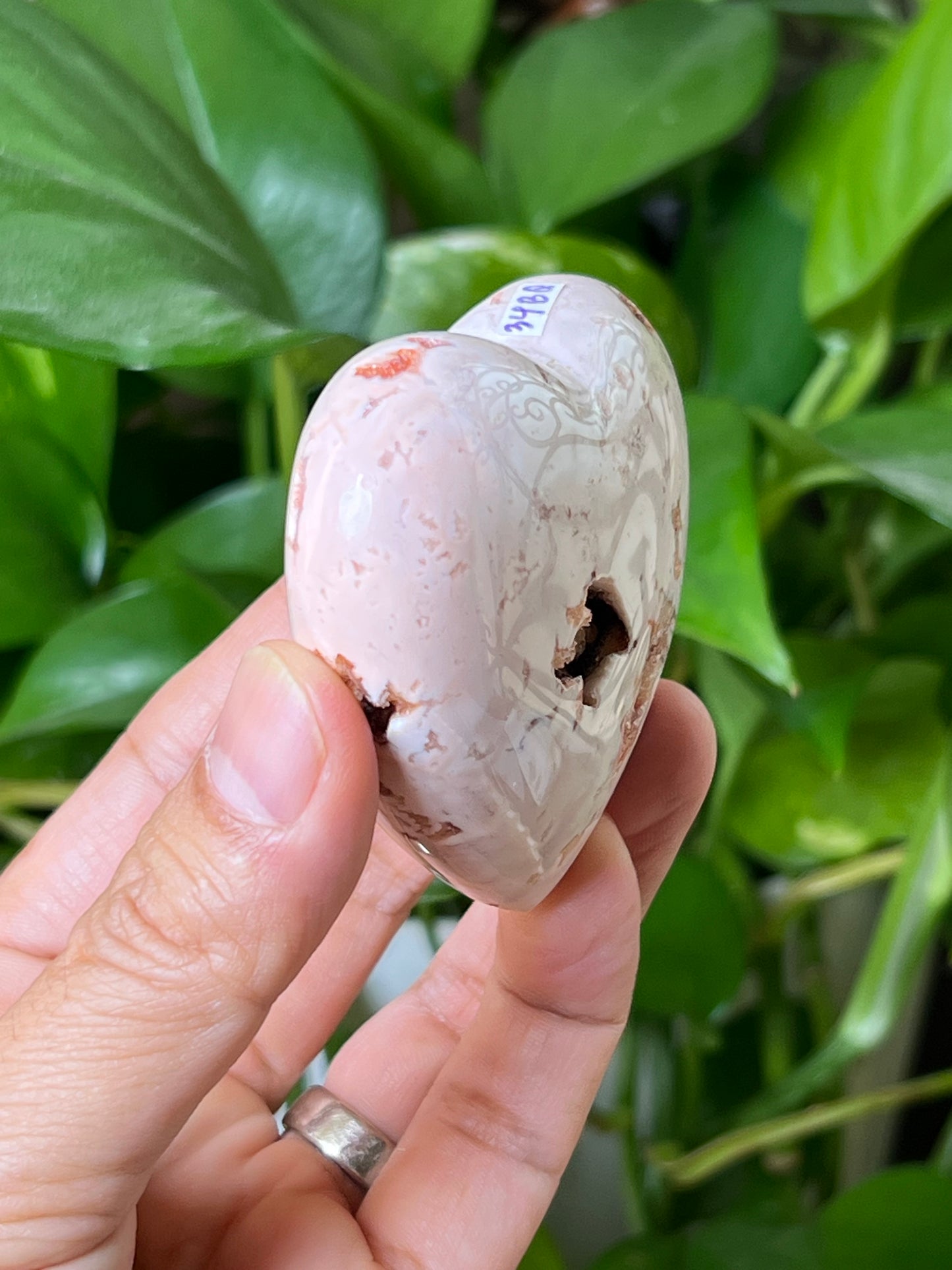 Pink Carnelian Heart