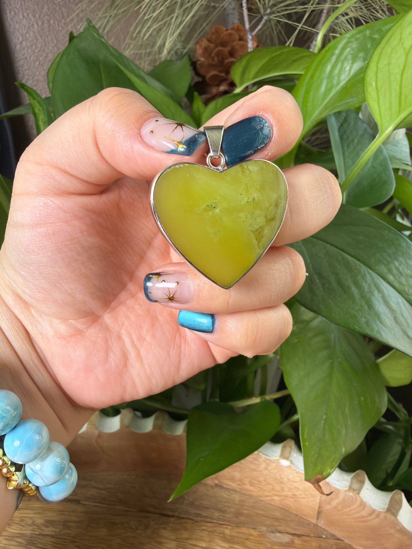 Idocrase Heart Pendant