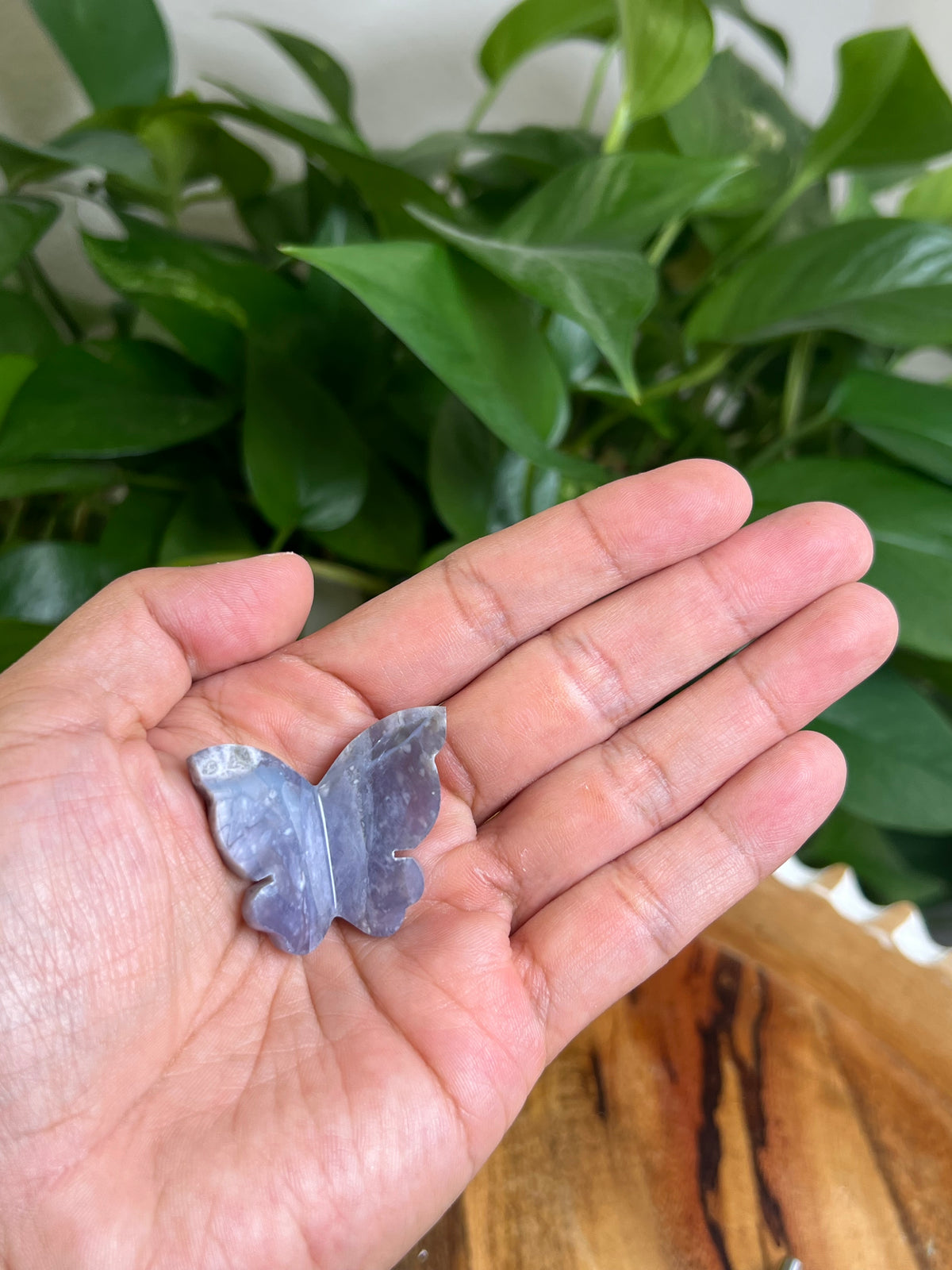 Purple Chalcedony 3D Mini Butterfly: DE