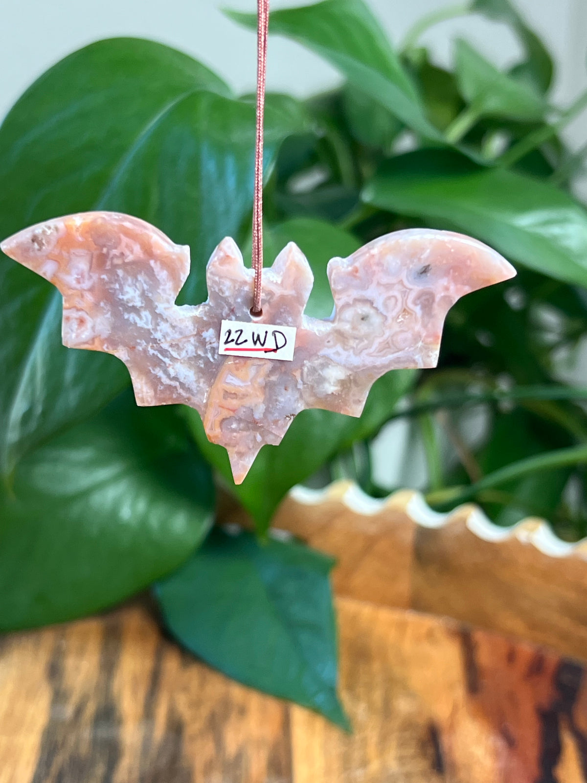 Sumatra Plume Agate Bat Ornaments